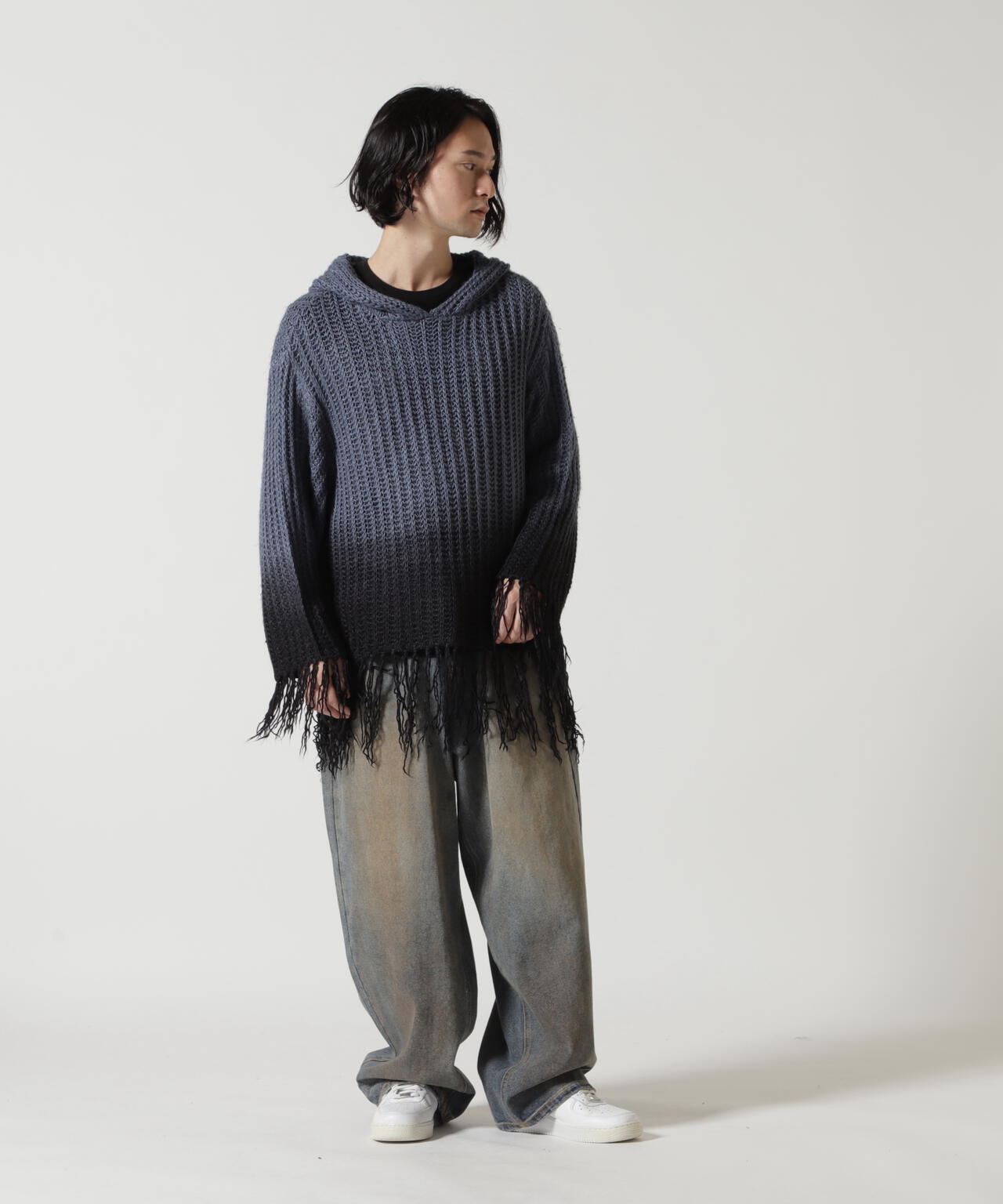 DankeSchon/ダンケシェーン/GRADATION KNIT HOODIE | L.H.P