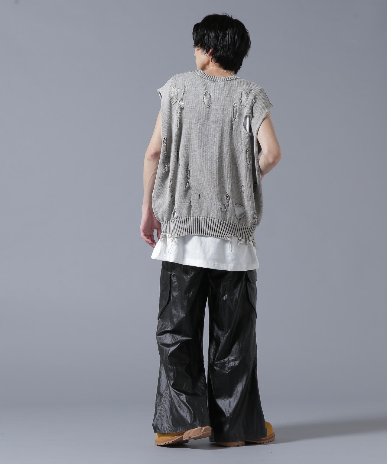 DankeSchon/ダンケシェーン/PIGMENT DAMAGE KNIT VEST | L.H.P