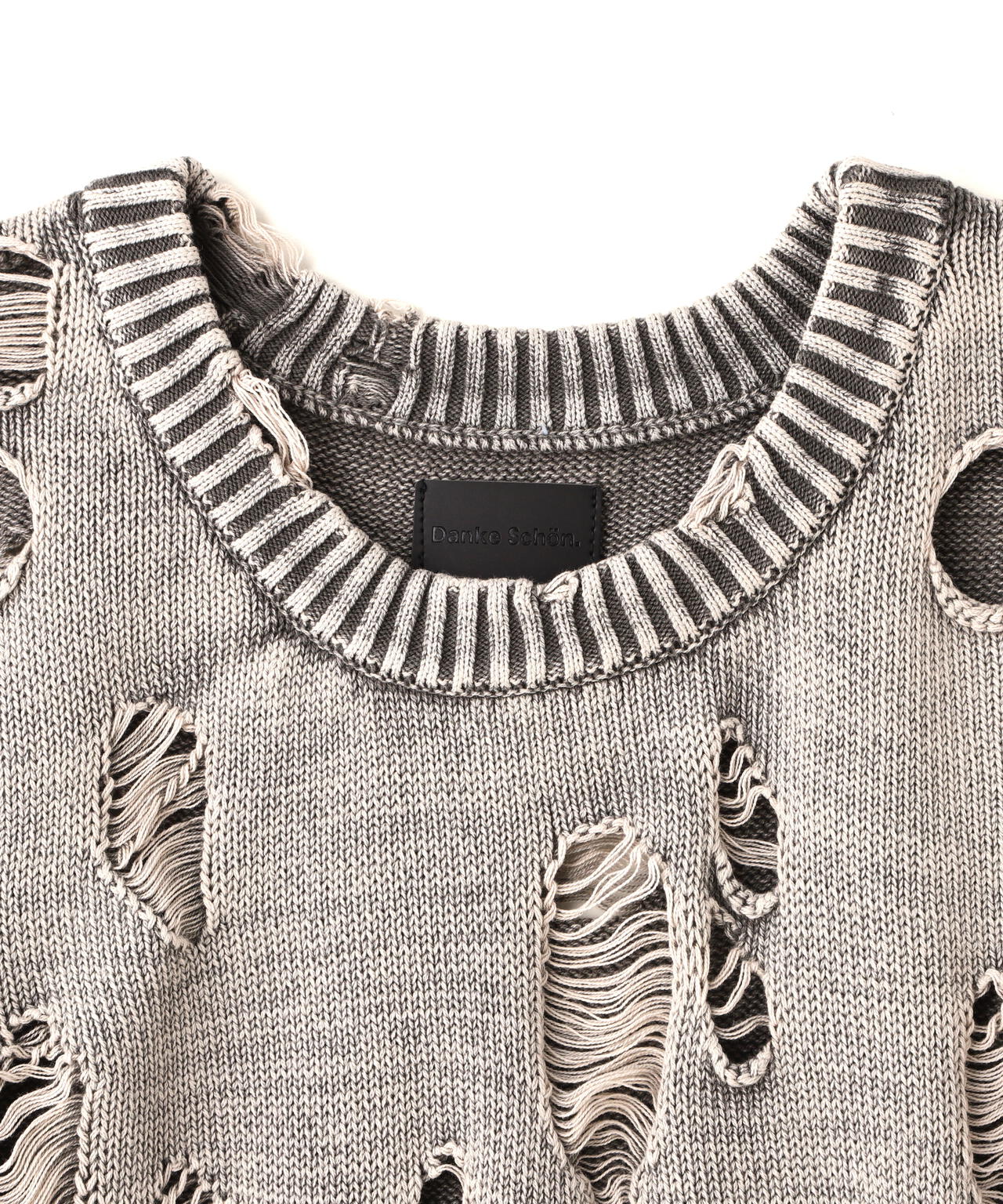 DankeSchon/ダンケシェーン/PIGMENT DAMAGE KNIT VEST | L.H.P