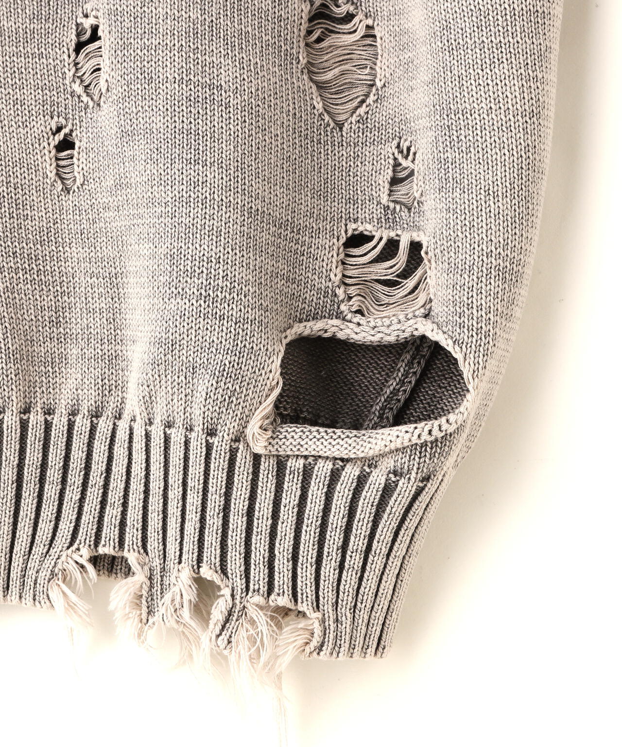 DankeSchon/ダンケシェーン/PIGMENT DAMAGE KNIT VEST | L.H.P