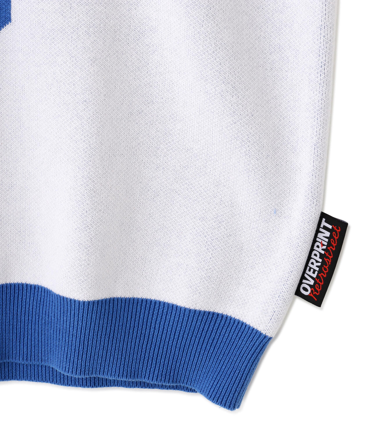 overprint/オーバープリント/OVAL V NECK COTTON KNIT