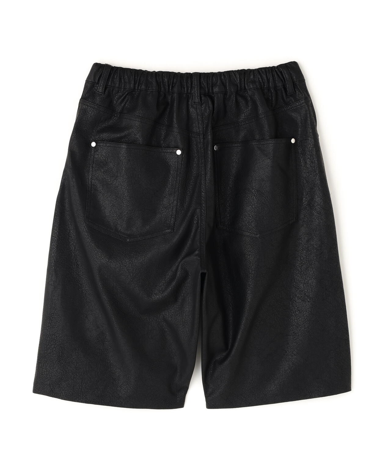 DankeSchon/ダンケシェーン/PULEATHER W-KNEE SHORTS