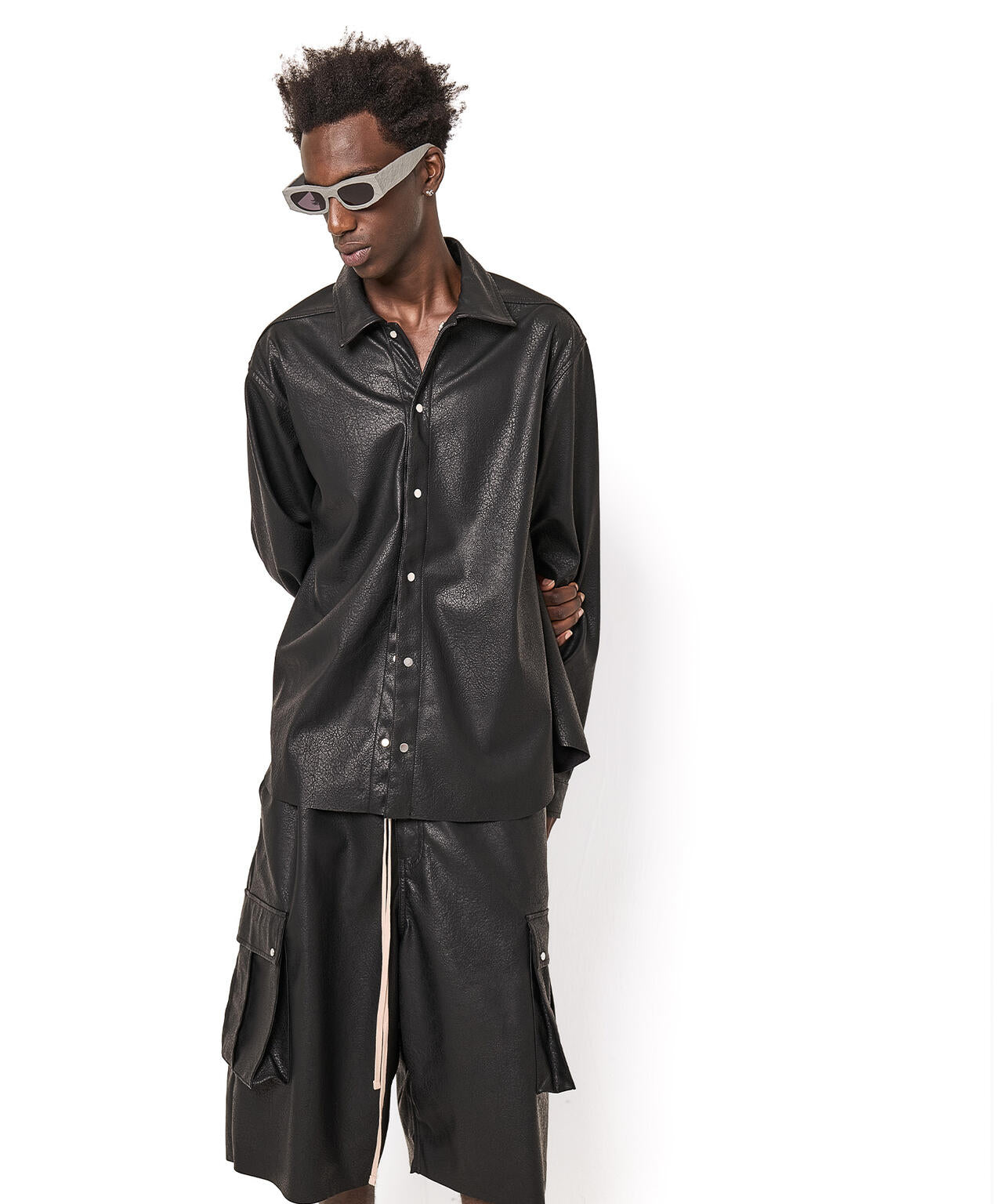 DankeSchon/ダンケシェーン/PU LEATHER SHIRTS