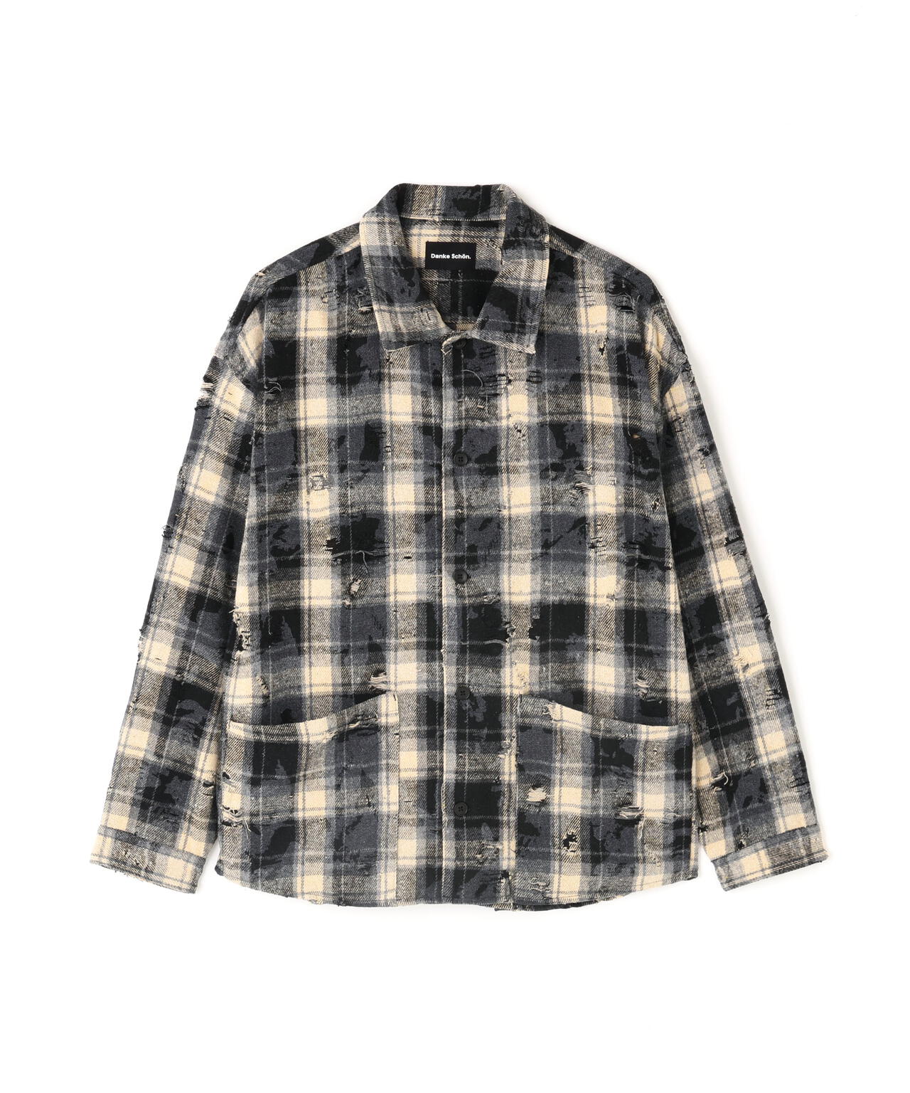 【WEB&DEPOT限定】DankeSchon/ダンケシェーン/DAMAGE CHECK SHIRTS