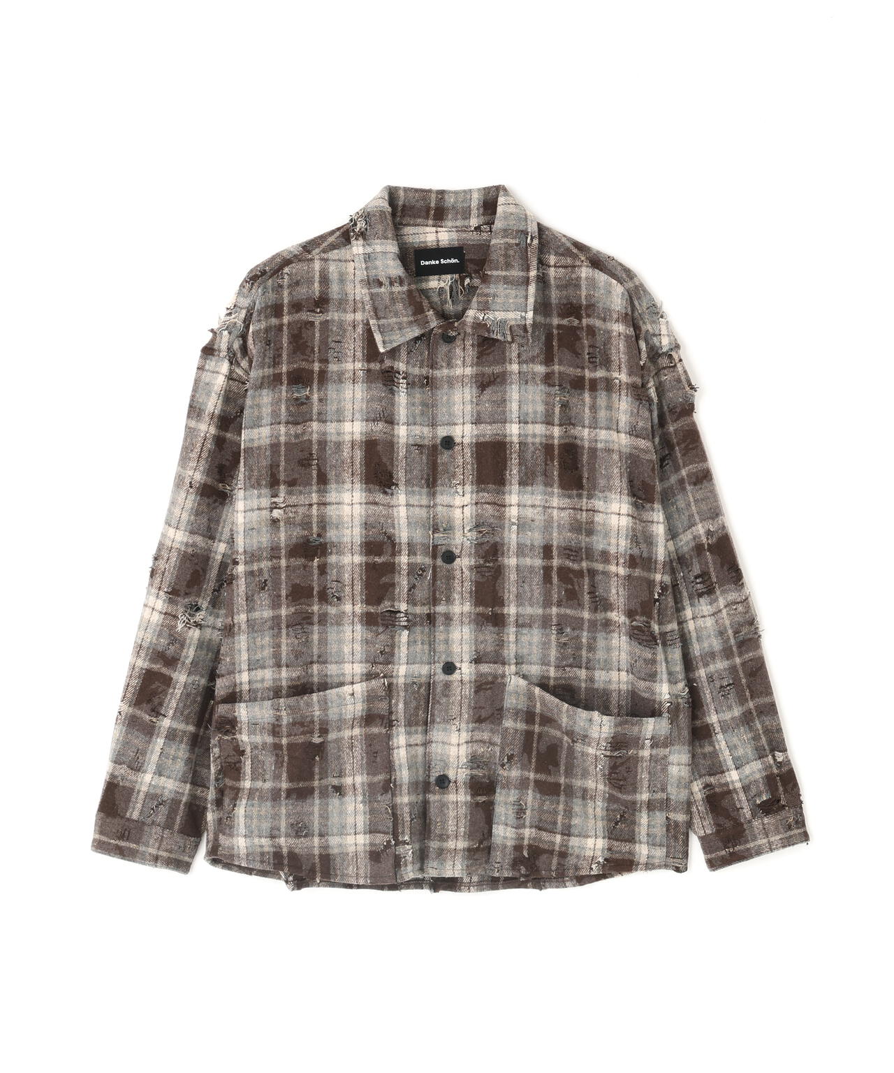 WEB&DEPOT限定】DankeSchon/ダンケシェーン/DAMAGE CHECK SHIRTS
