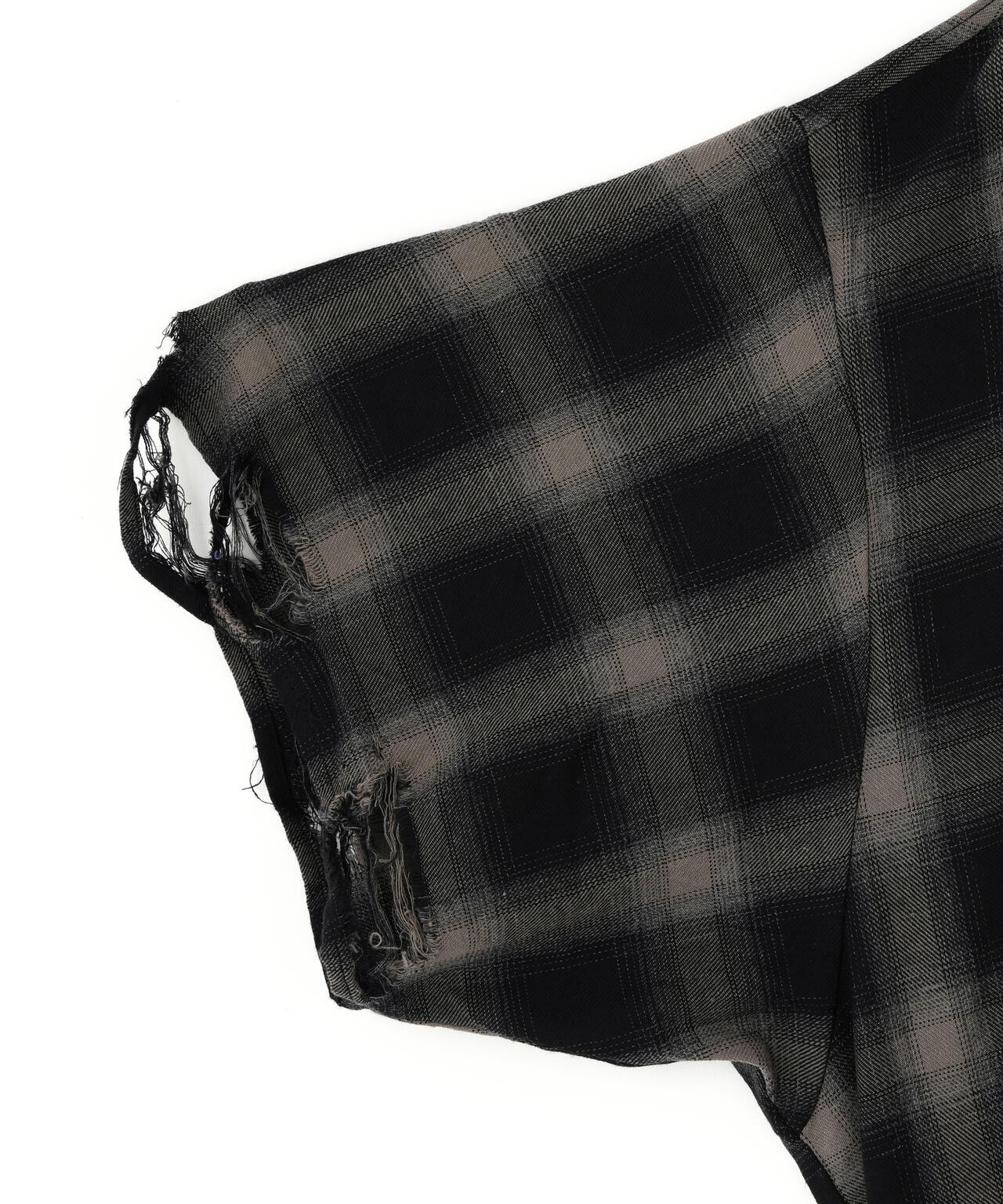 DankeSchon/ダンケシェーン/OMBRE CHECK DAMEGE S/S SHIRTS