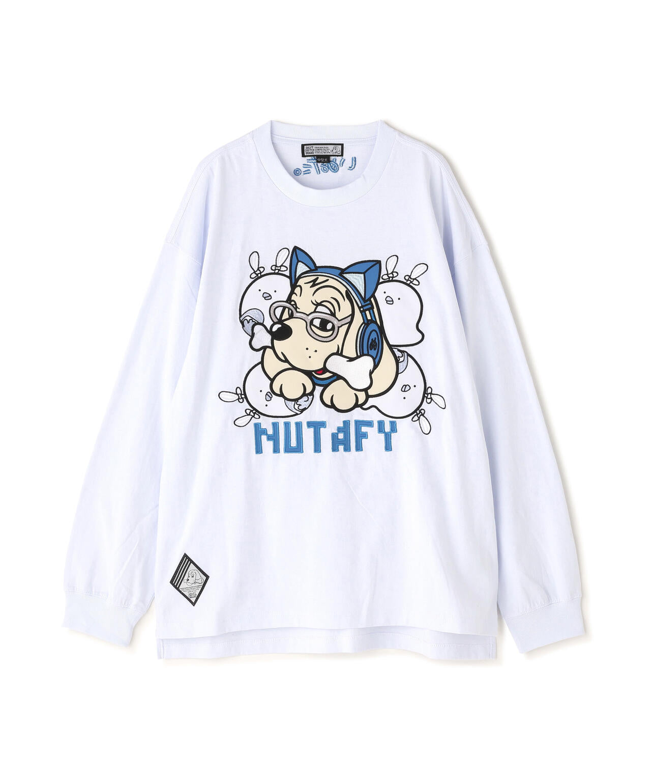 ガルフィー　Tシャツ　長袖　白　トライバル柄　新品　タグ付き GALFY（ガルフィー） tシャツ チカーノがるTee/トライバル柄袖プリント