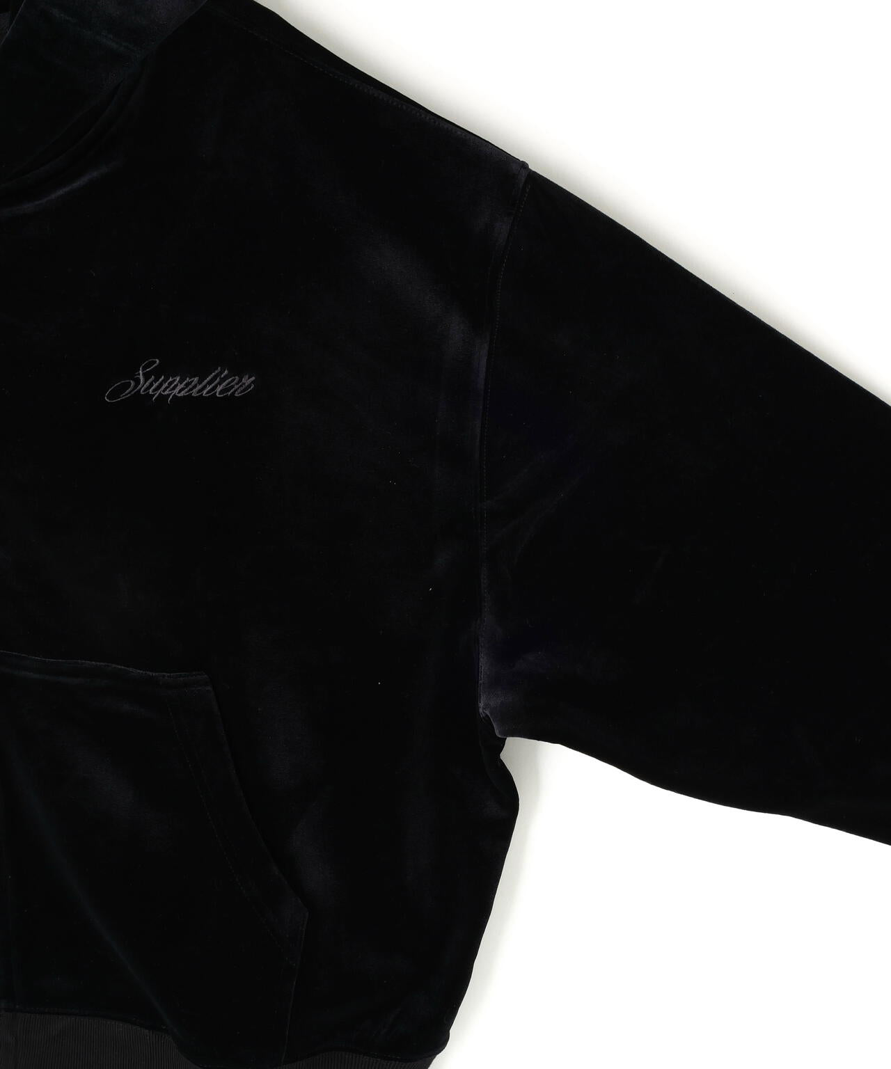 SUPPLIER/サプライヤー/CROSS RHINESTONE VELOUR ZIP HOODIE | L.H.P