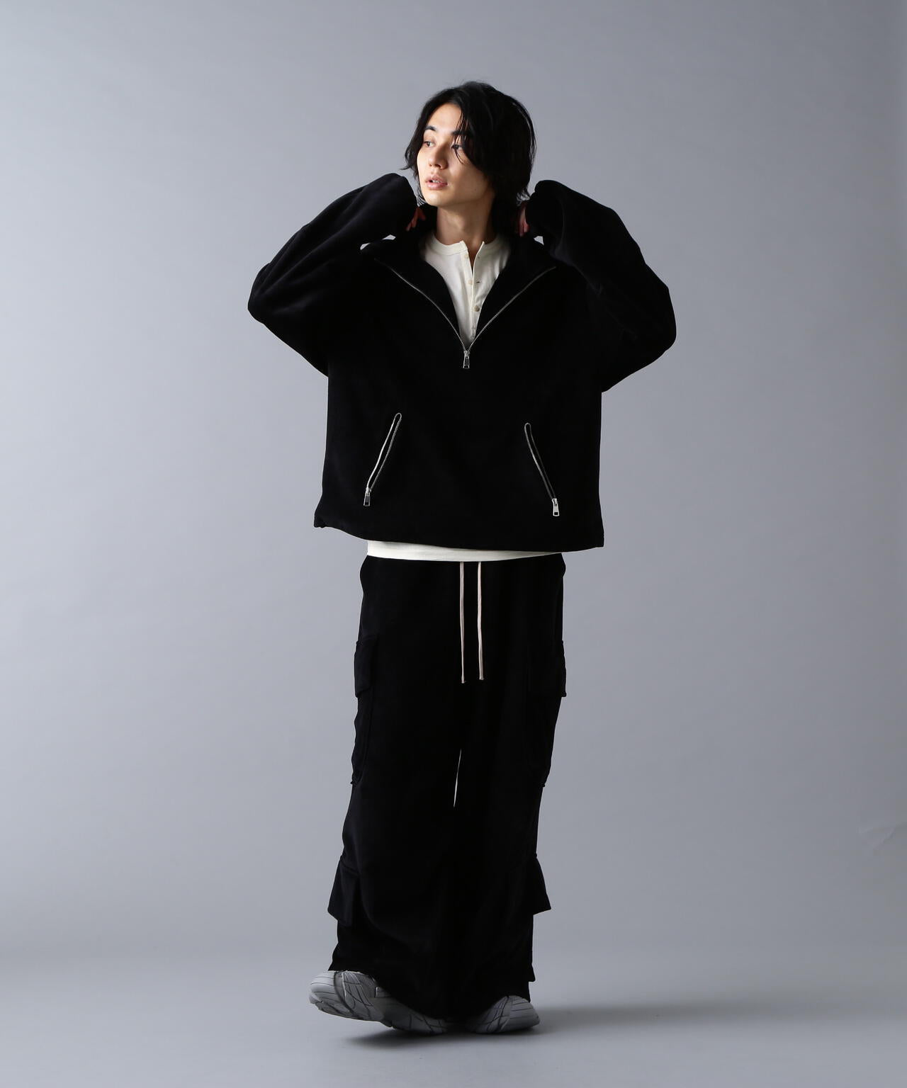 DankeSchon/ダンケシェーン/W-FACE VELOUR HALF ZIP STAND | L.H.P