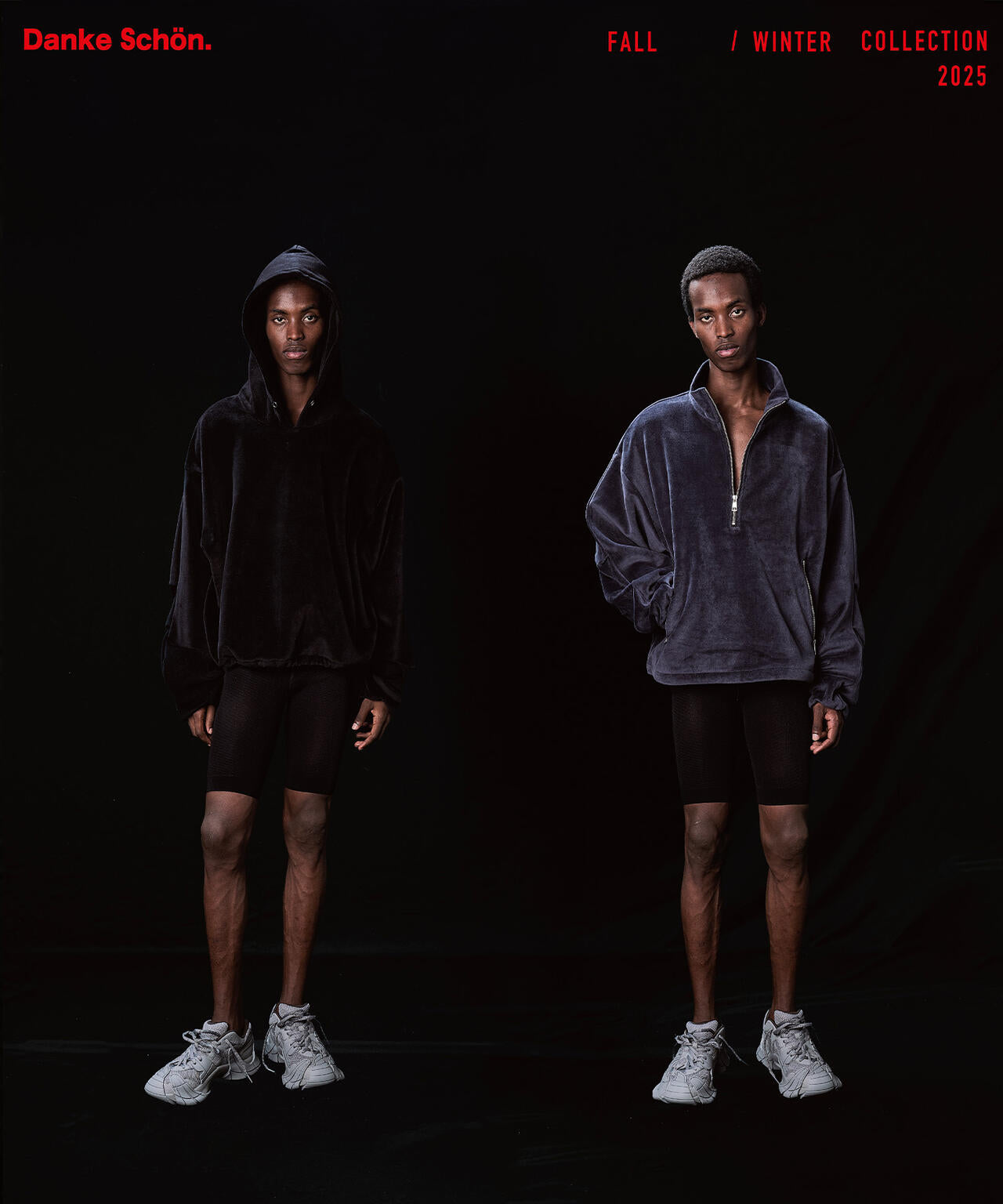 DankeSchon/ダンケシェーン/W-FACE VELOUR HALF ZIP STAND | L.H.P