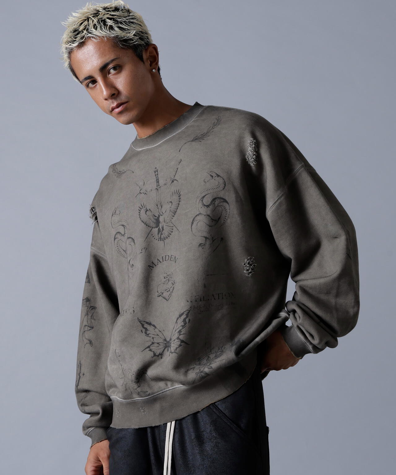 DankeSchon/ダンケシェーン/BURN CREWNECK SWEAT | L.H.P