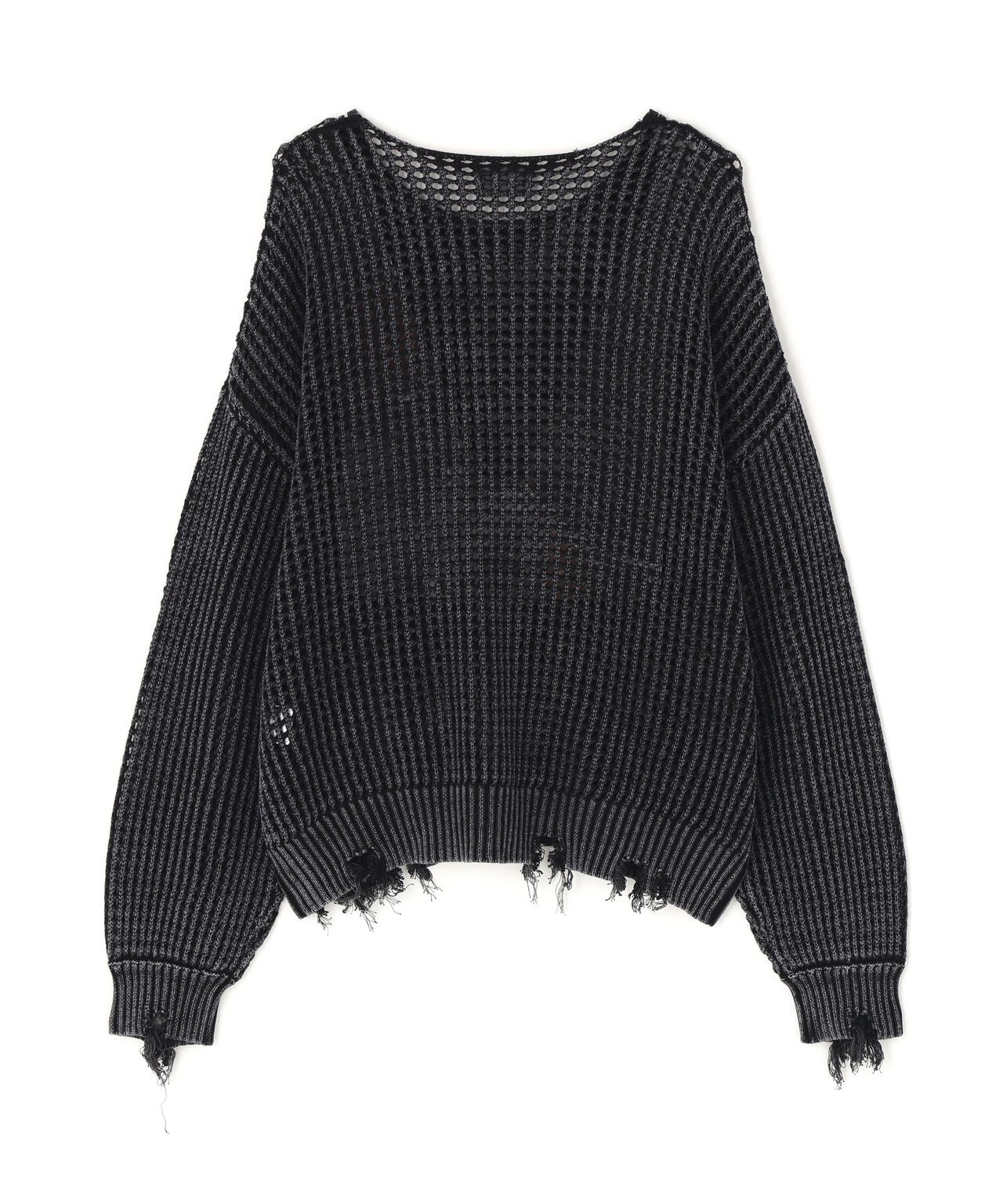 DankeSchon/ダンケシェーン/CHEMICAL MESH KNIT CREWNECK