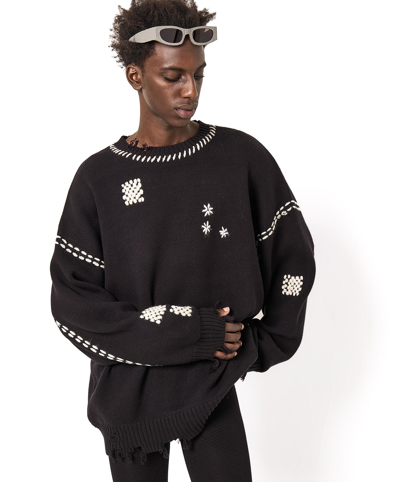 DankeSchon/ダンケシェーン/HAND STITCH KNIT CREWNECK | L.H.P