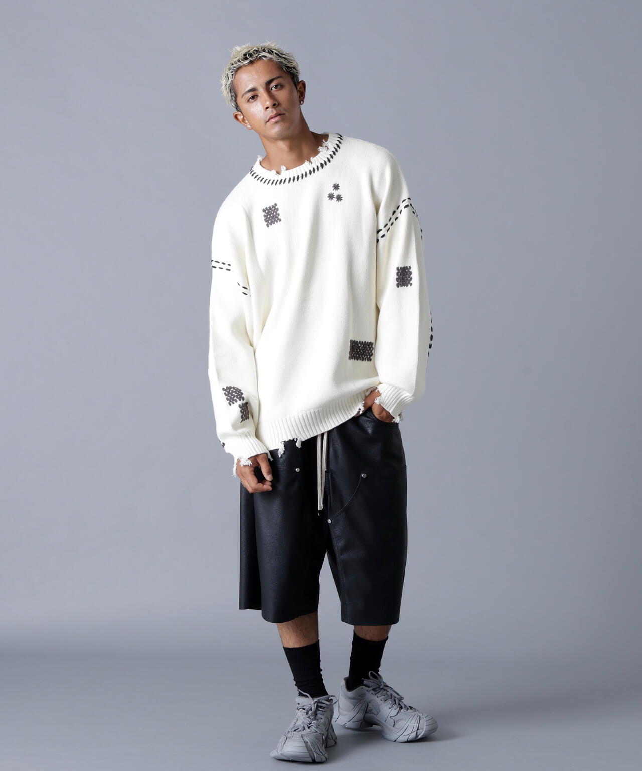 DankeSchon/ダンケシェーン/HAND STITCH KNIT CREWNECK | L.H.P