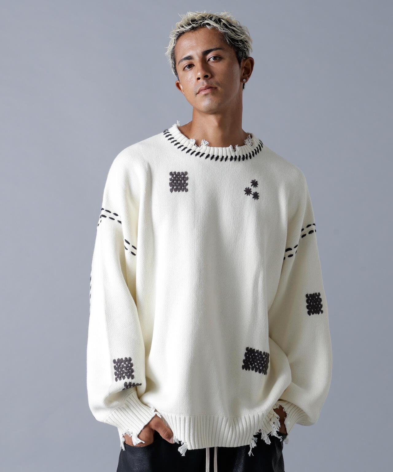 DankeSchon/ダンケシェーン/HAND STITCH KNIT CREWNECK | L.H.P