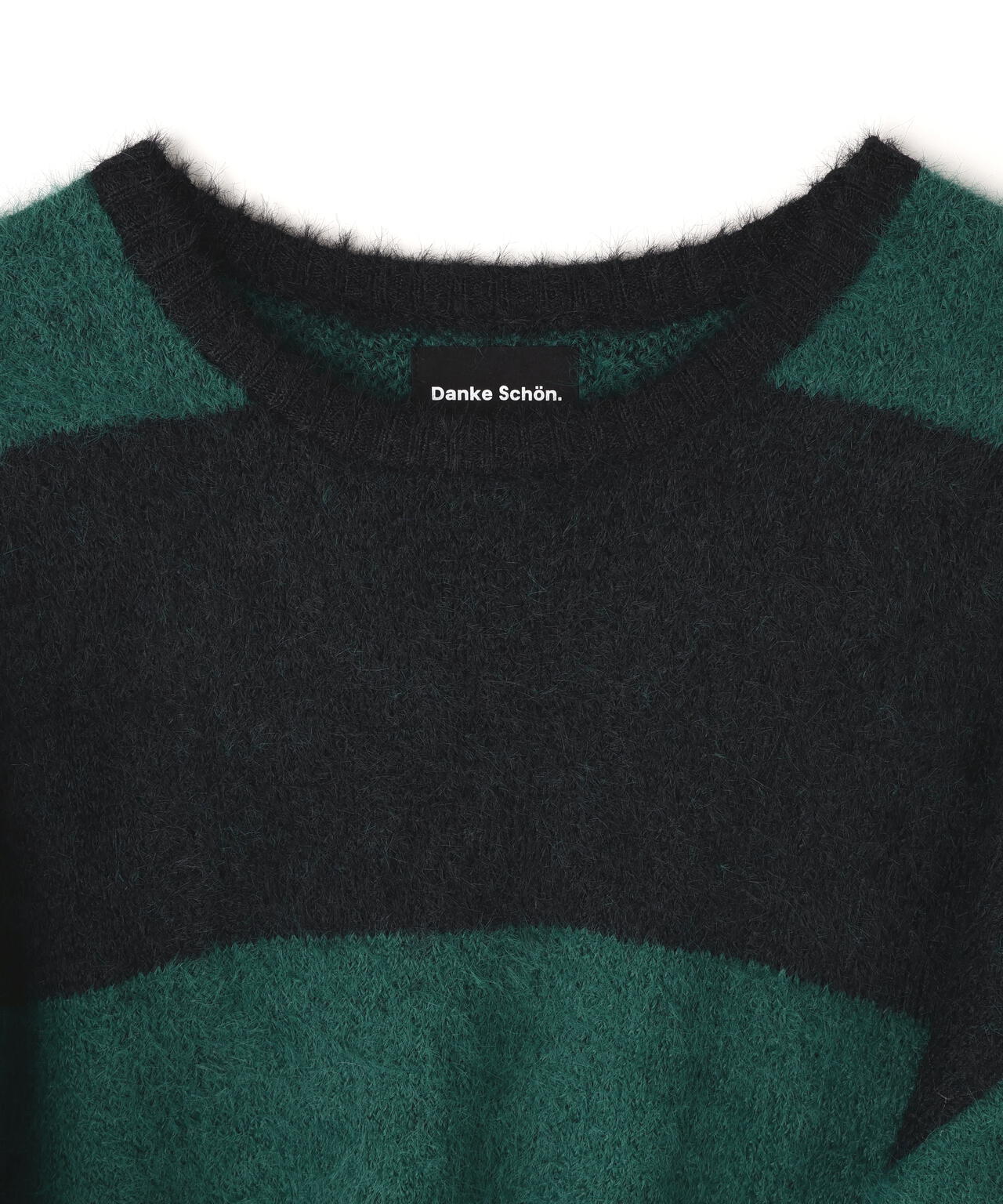 【WEB&DEPOT限定】DankeSchon/ダンケシェーン/SHAGGY BORDER CREWNECK