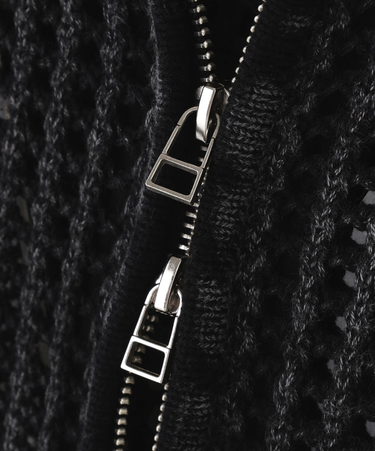 DankeSchon/ダンケシェーン/CHEMICAL MESH KNIT ZIP HOODIE