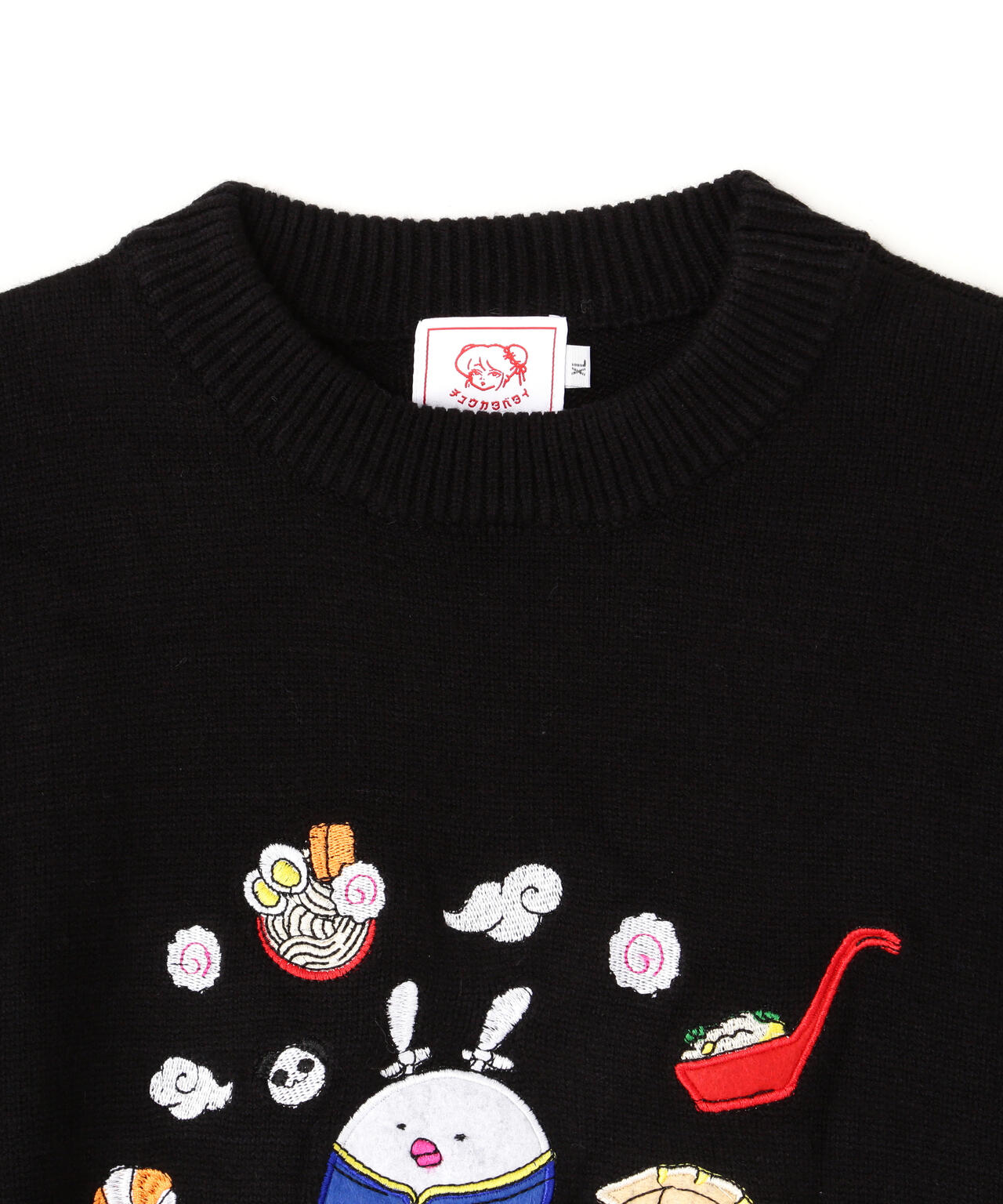 チュウカタベタイ/【LHP別注】サガラ刺繍クルーネックニット | L.H.P