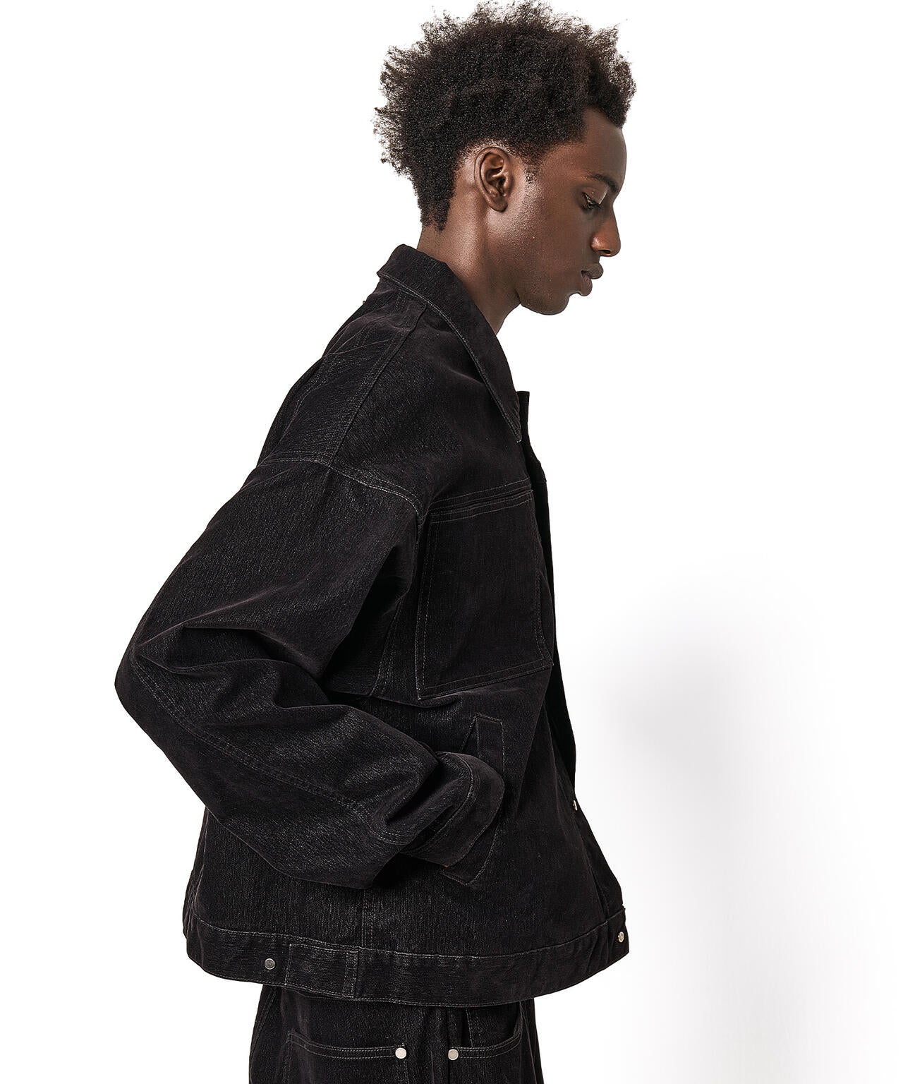 DankeSchon/ダンケシェーン/FLOCKY DENIM SHORT JACKET