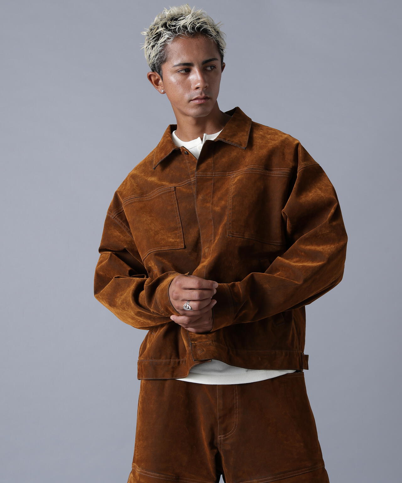 DankeSchon/ダンケシェーン/FLOCKY DENIM SHORT JACKET