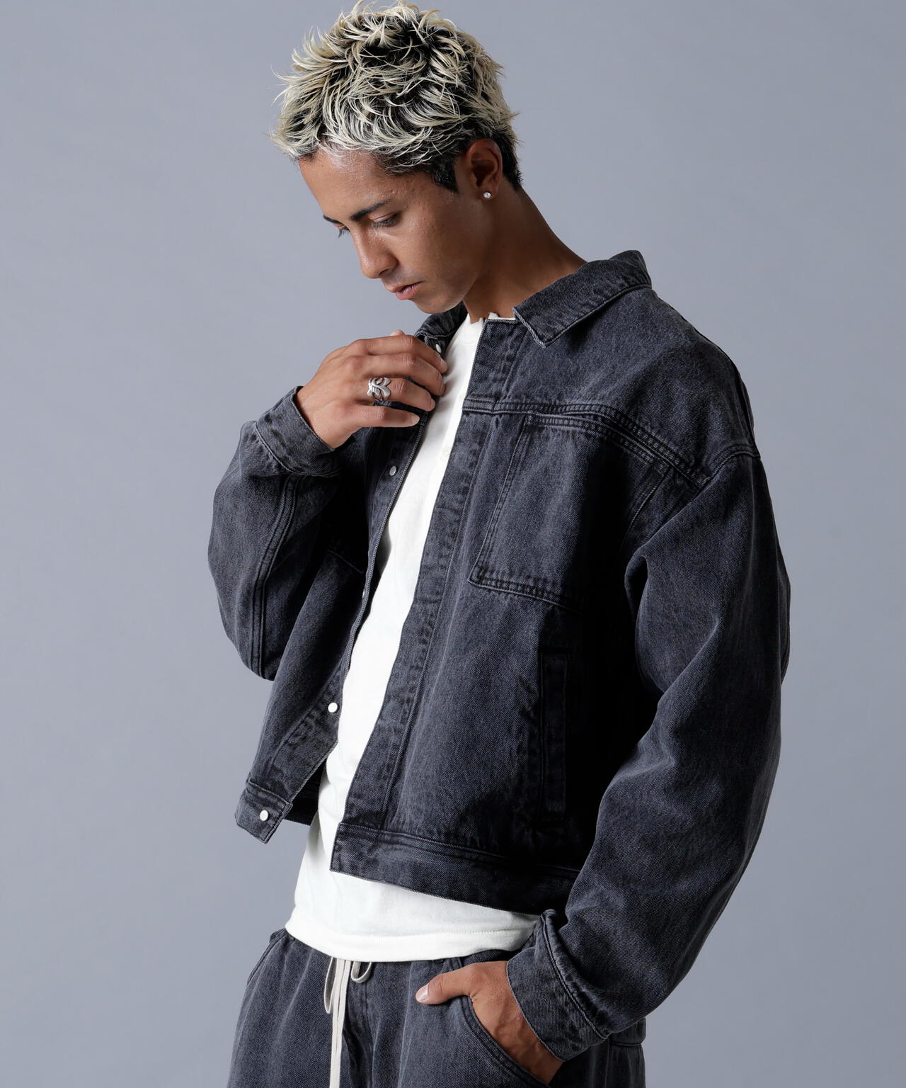 ダンケシェーン DANKESCHON セットアップ ブラック ジャケット デニム DankeSchon/ダンケシェーン/12oz CHEMICAL DENIM JACKET | L.H.P