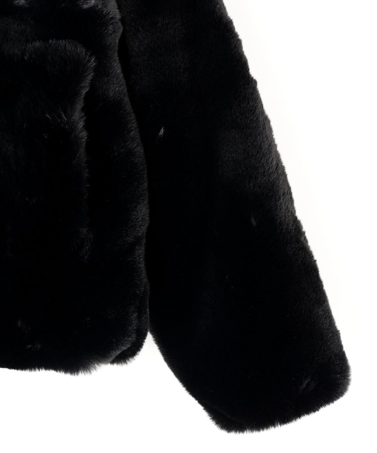 DankeSchon/ダンケシェーン/ECO FUR STAND BLOUSON BLACK