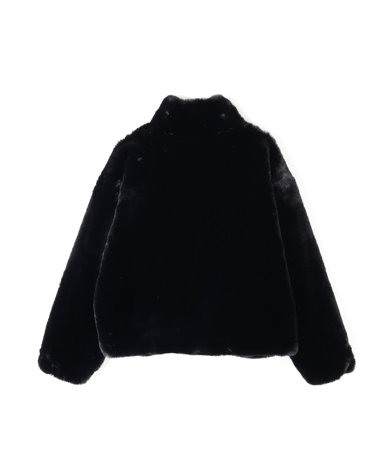 DankeSchon/ダンケシェーン/ECO FUR STAND BLOUSON BLACK