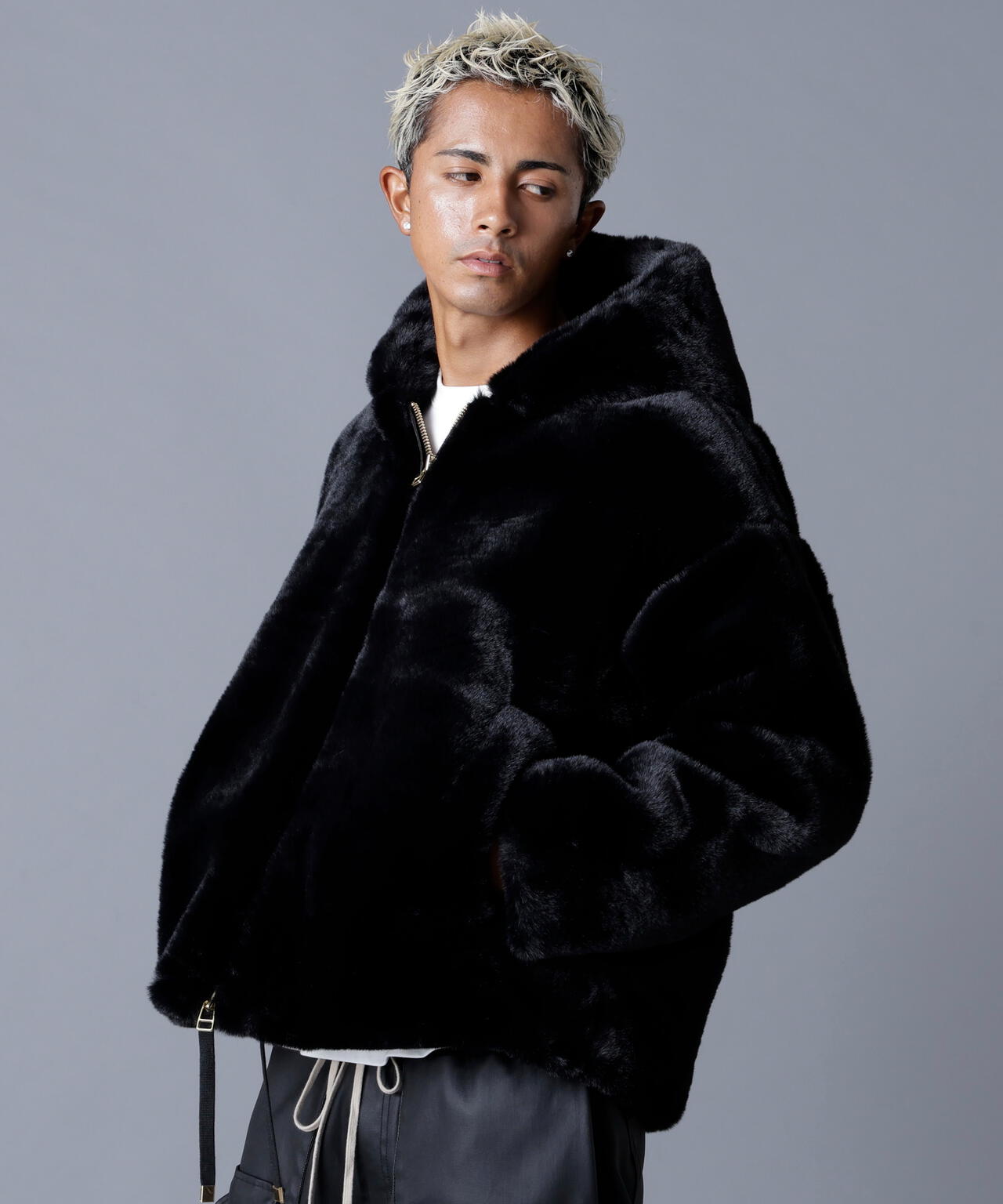 LHP Danke Schon エコファーブルゾン DankeSchon/ダンケシェーン/ECO FUR HOOD BLOUSON BLACK | L.H.P