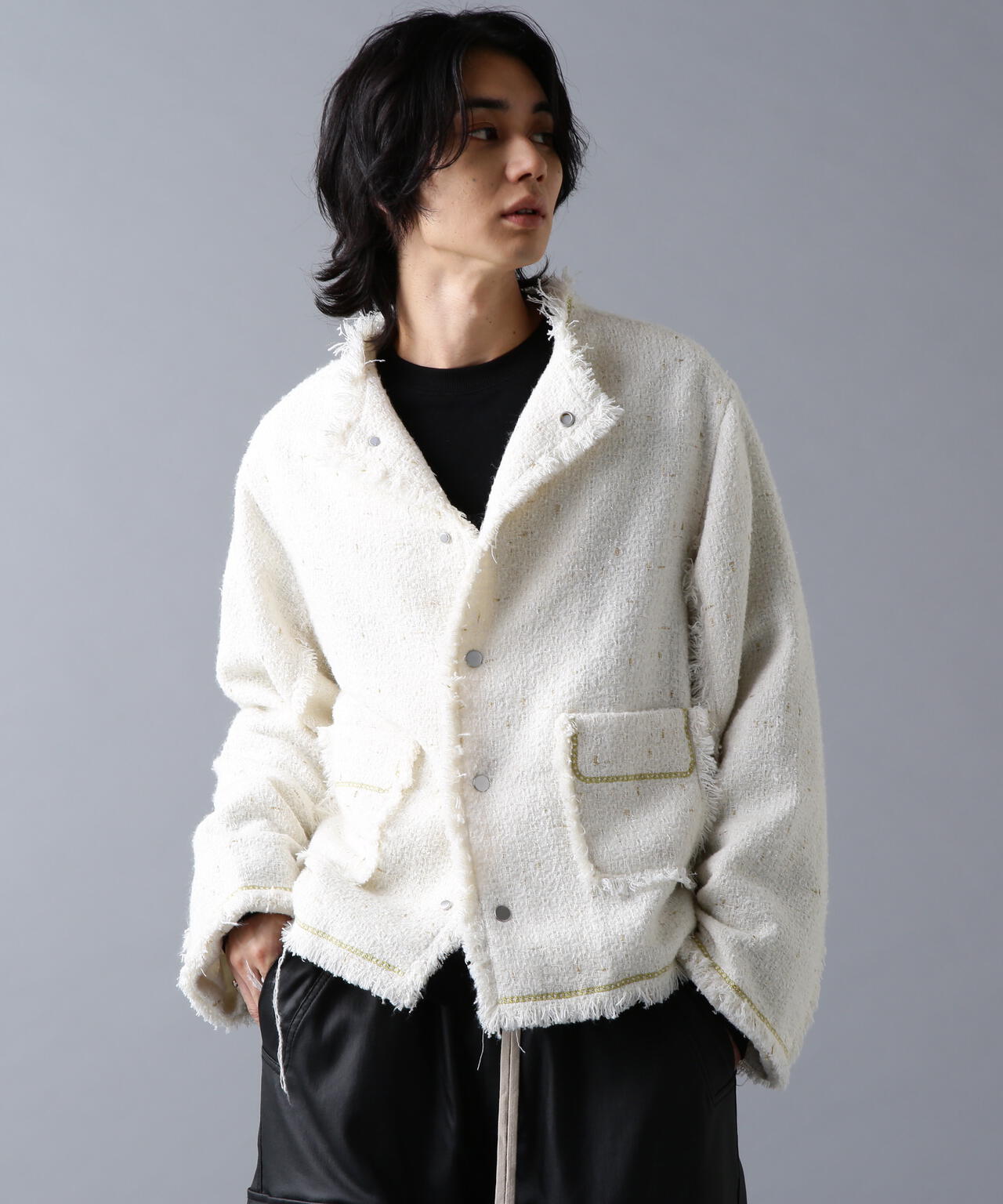DankeSchon/ダンケシェーン/CHAIN EMBROIDERY TWEED JACKET