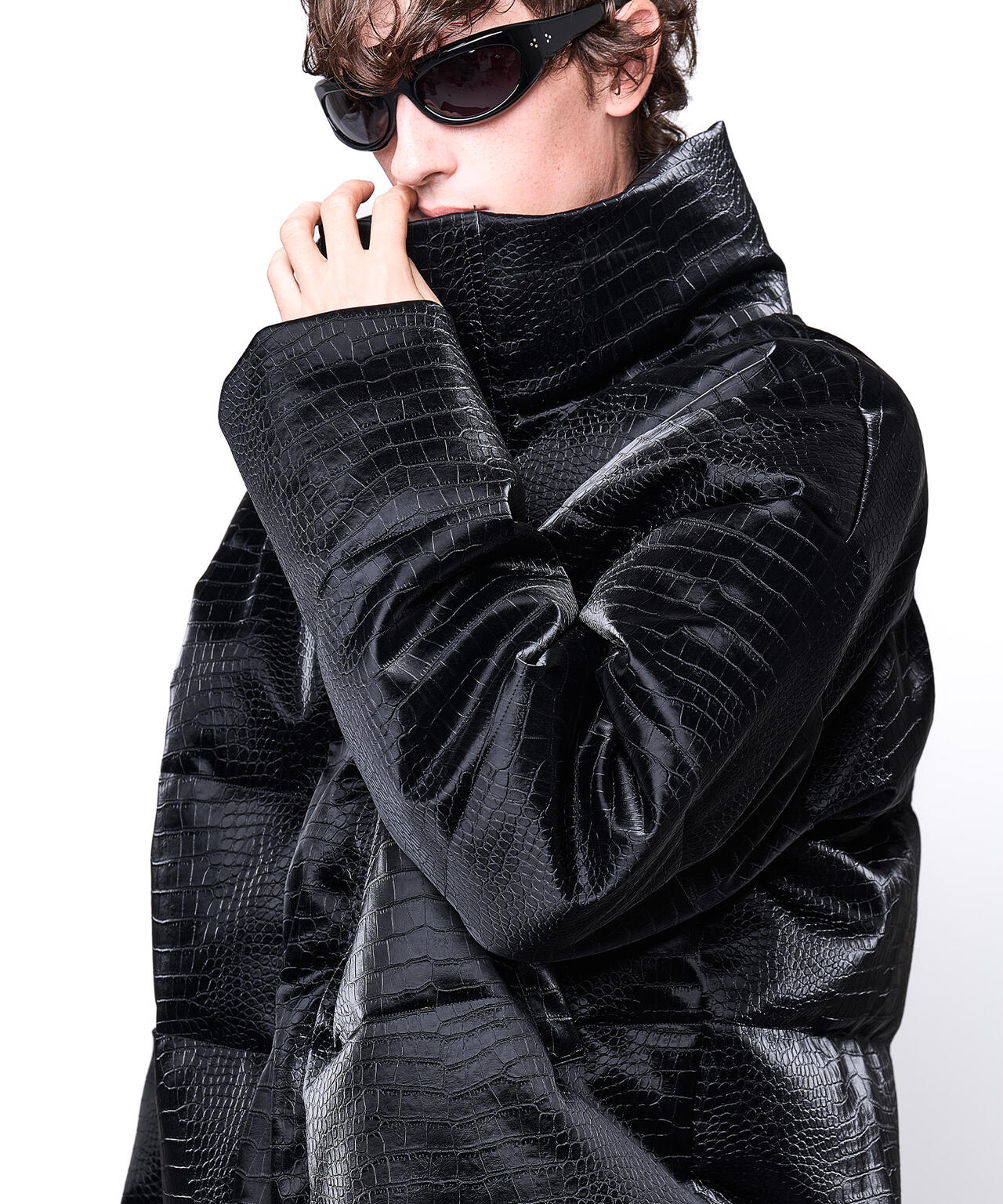 【極美品】ラッセルノ STITCH BLOUSON ルチャ 総柄 完売品 2XL DankeSchon/ダンケシェーン/PU SHORT BLOUSON CROCODILE | L.H.P