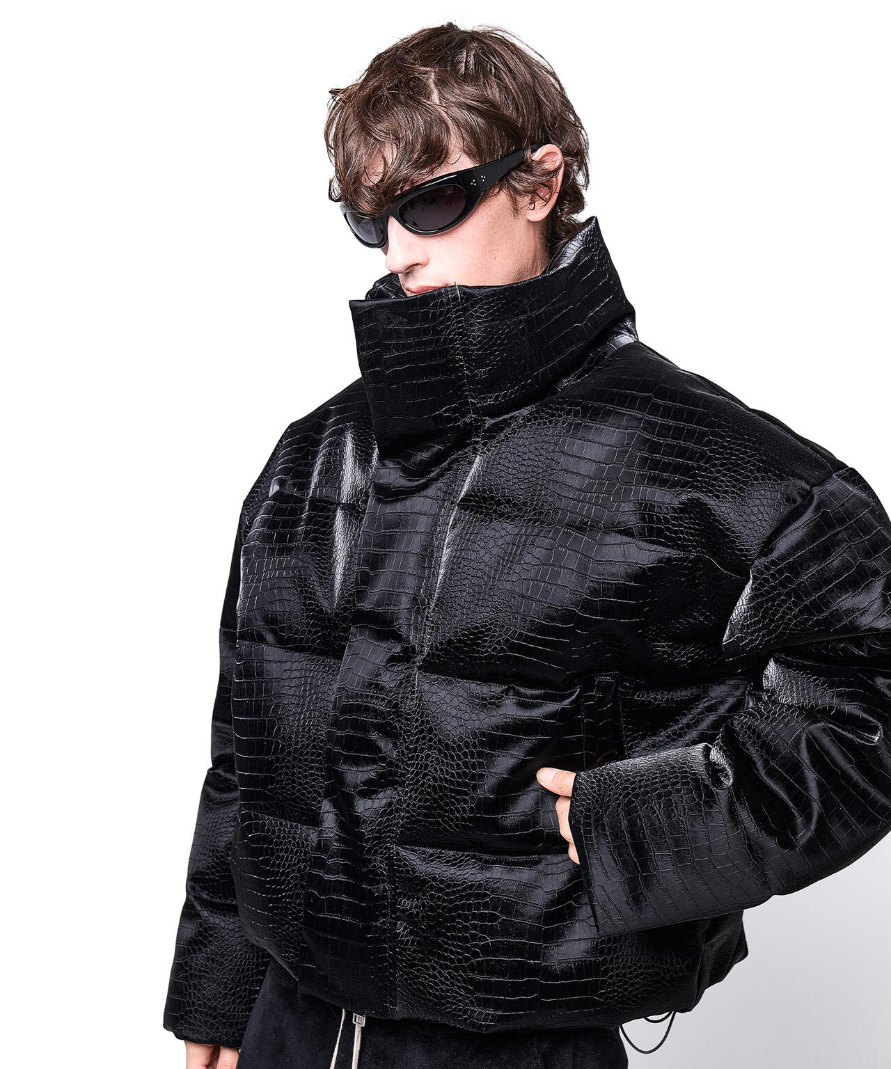 DankeSchon/ダンケシェーン/PU SHORT BLOUSON CROCODILE