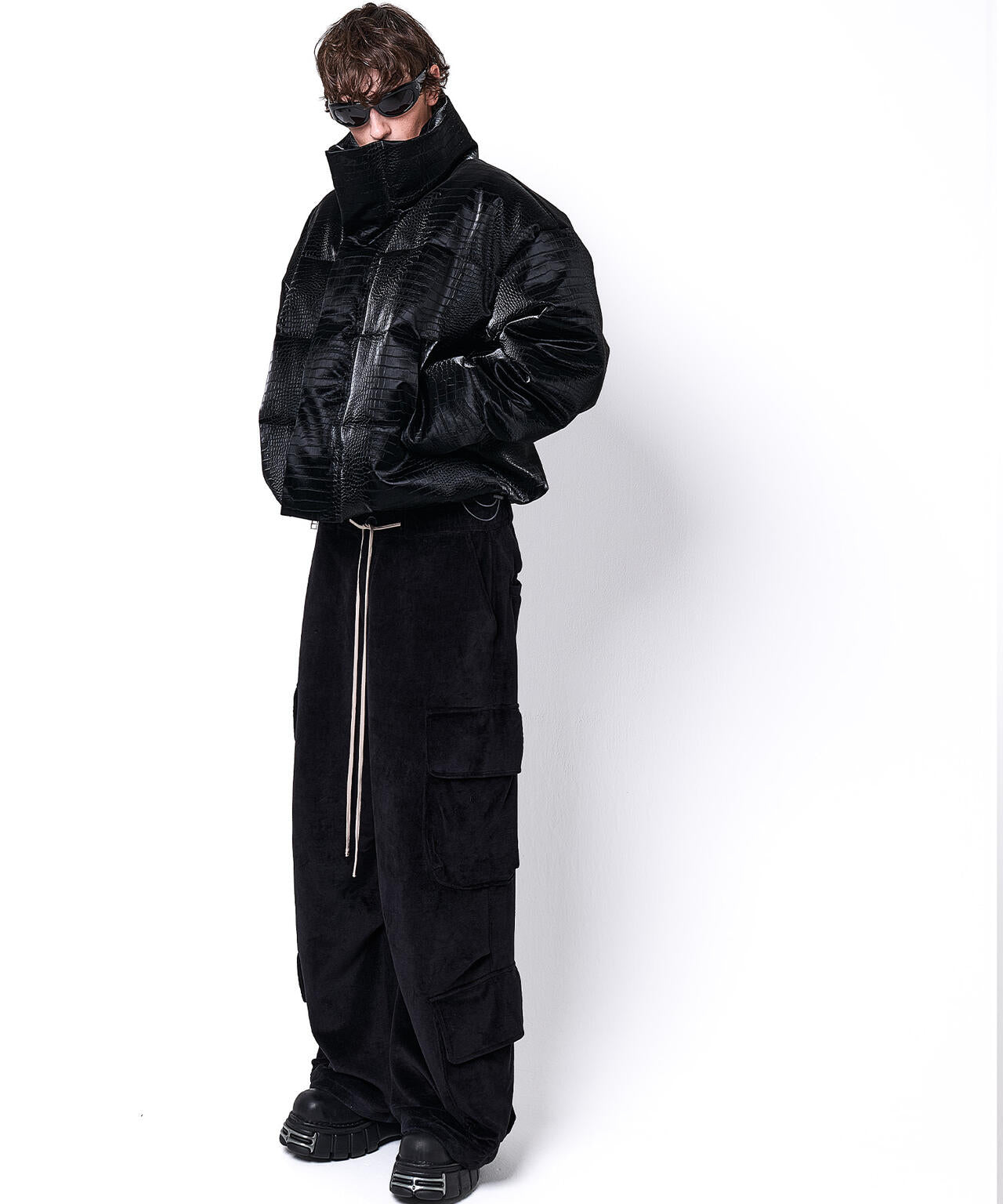 DankeSchon/ダンケシェーン/PU SHORT BLOUSON CROCODILE