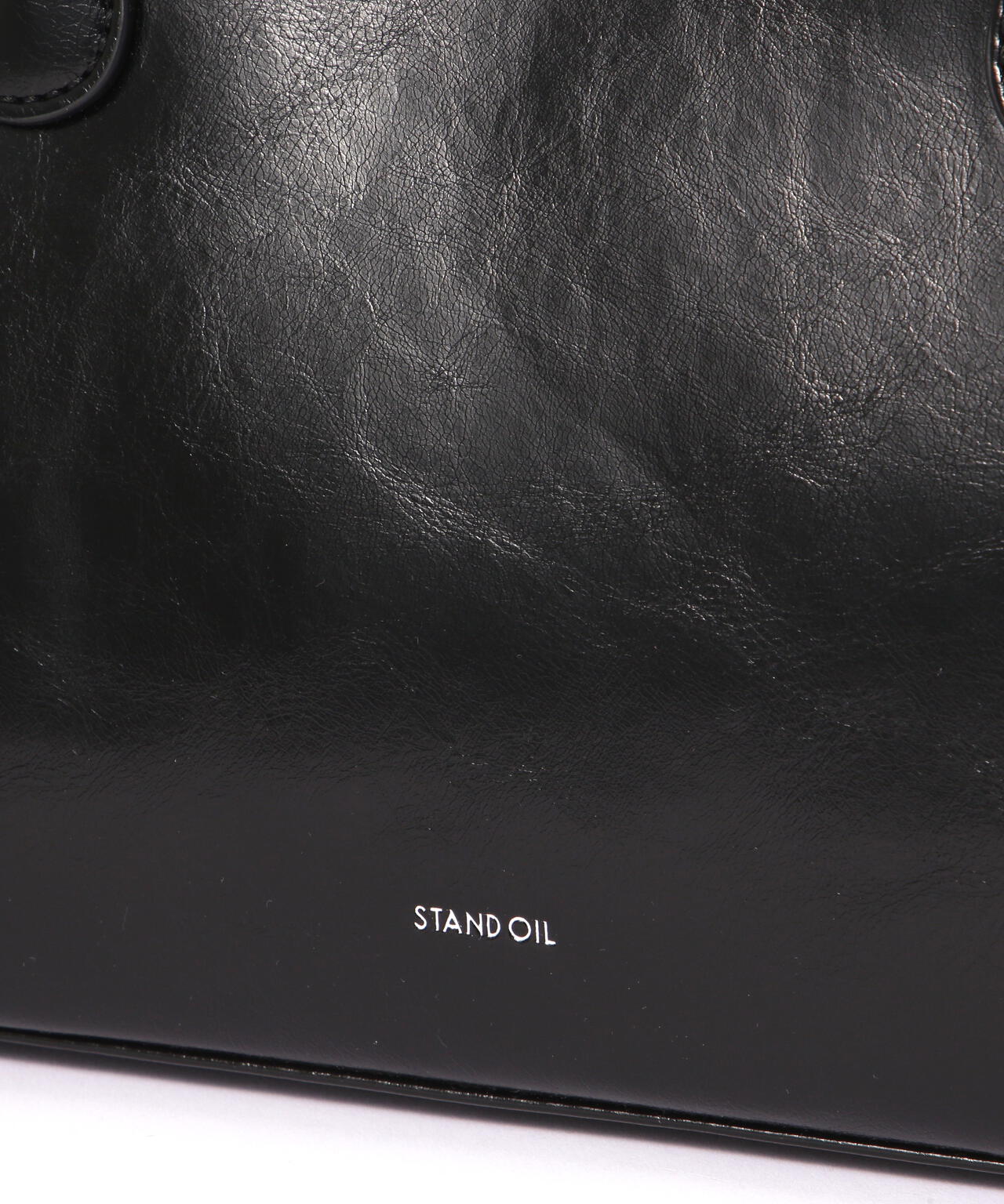 Stand Oil Square Low ブラックトートバッグ Square Low Bag / Black - Stand Oil