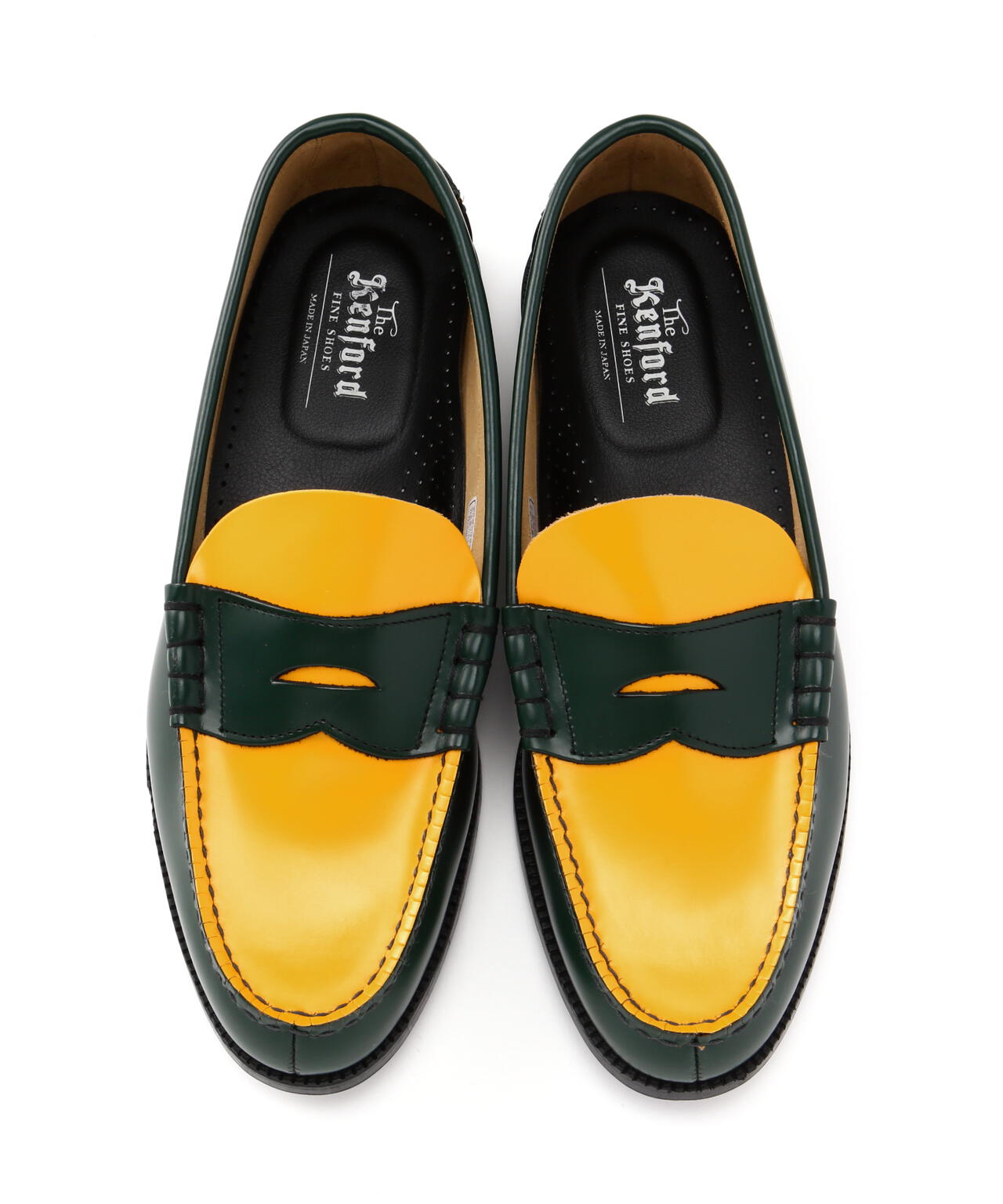 The Kenford Fineshoes/ケンフォードファインシューズ/COIN LOAFERS GREEN×YELLOW