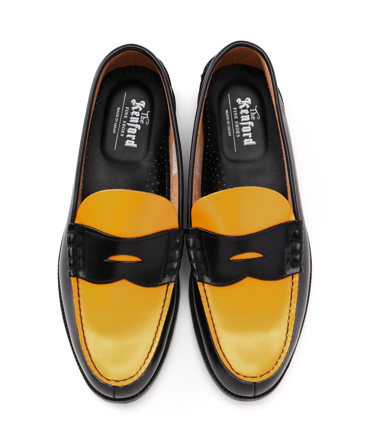 The Kenford Fineshoes/ケンフォードファインシューズ/COIN LOAFERS BLACK×YELLOW