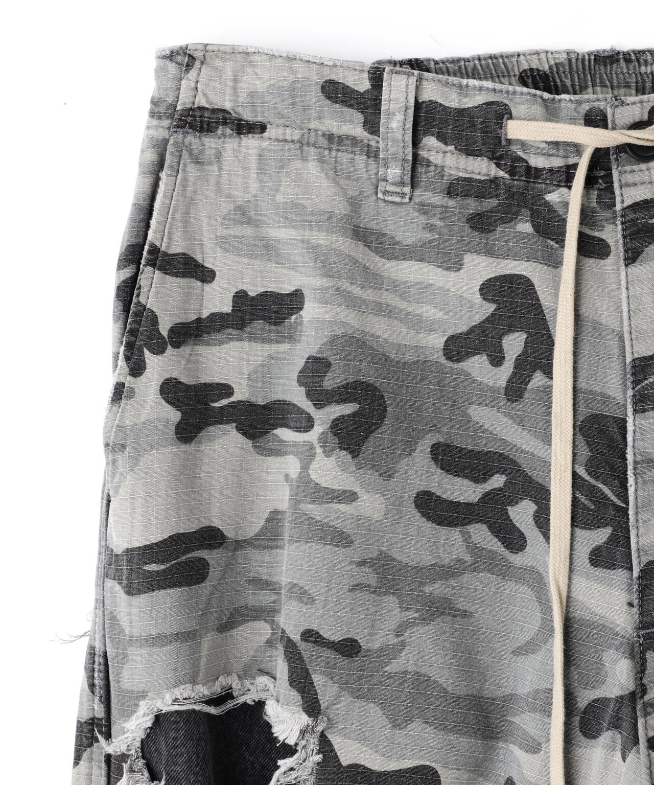 DankeSchon/ダンケシェーン/LAYER CAMO&DENIM BAGGY PANTS | L.H.P