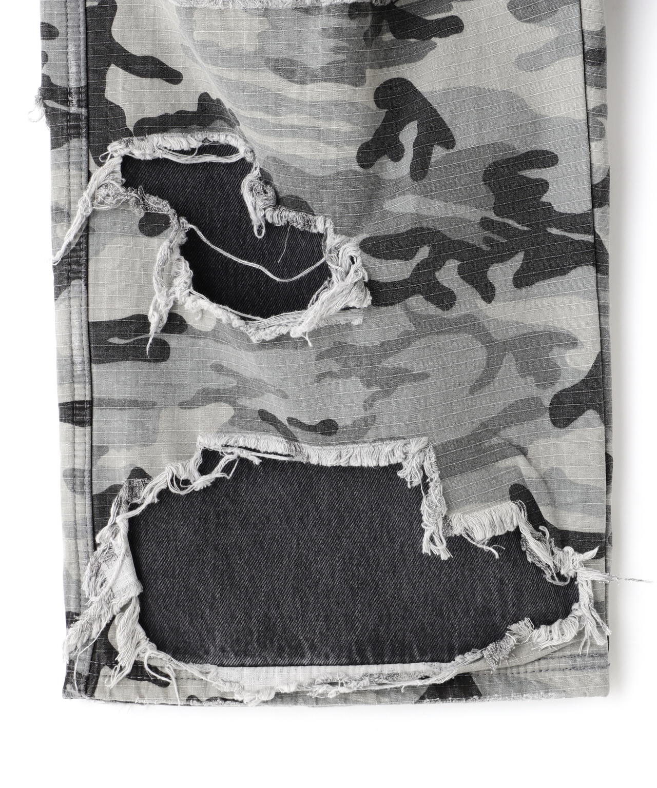 DankeSchon/ダンケシェーン/LAYER CAMO&DENIM BAGGY PANTS | L.H.P