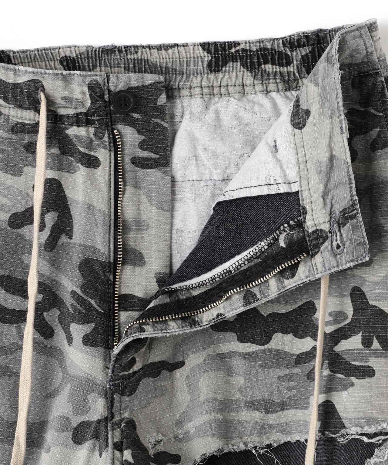 DankeSchon/ダンケシェーン/LAYER CAMO&DENIM BAGGY PANTS | L.H.P