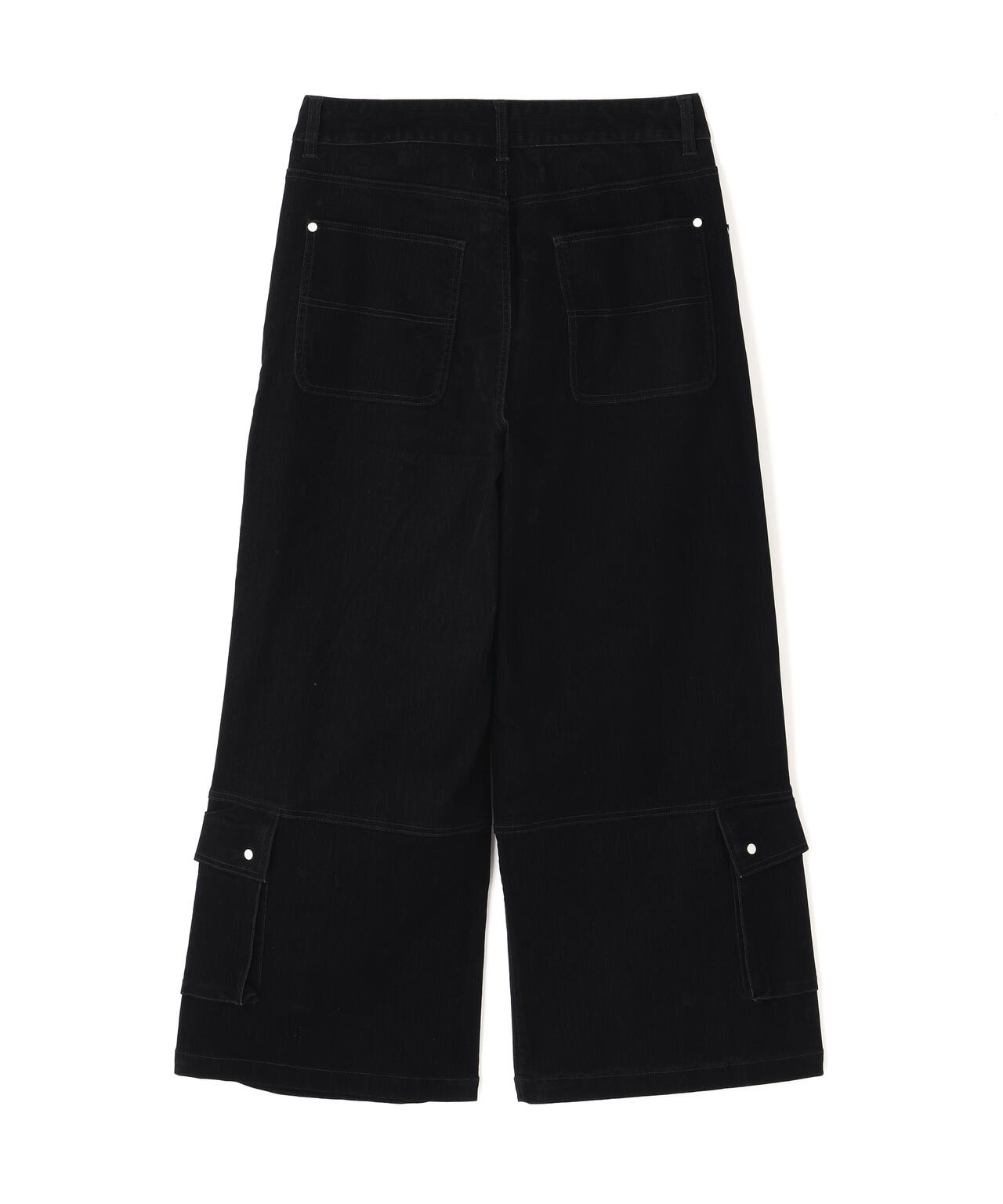 DankeSchon/ダンケシェーン/FLOCKY DENIM FLARE CARGO PANTS | L.H.P