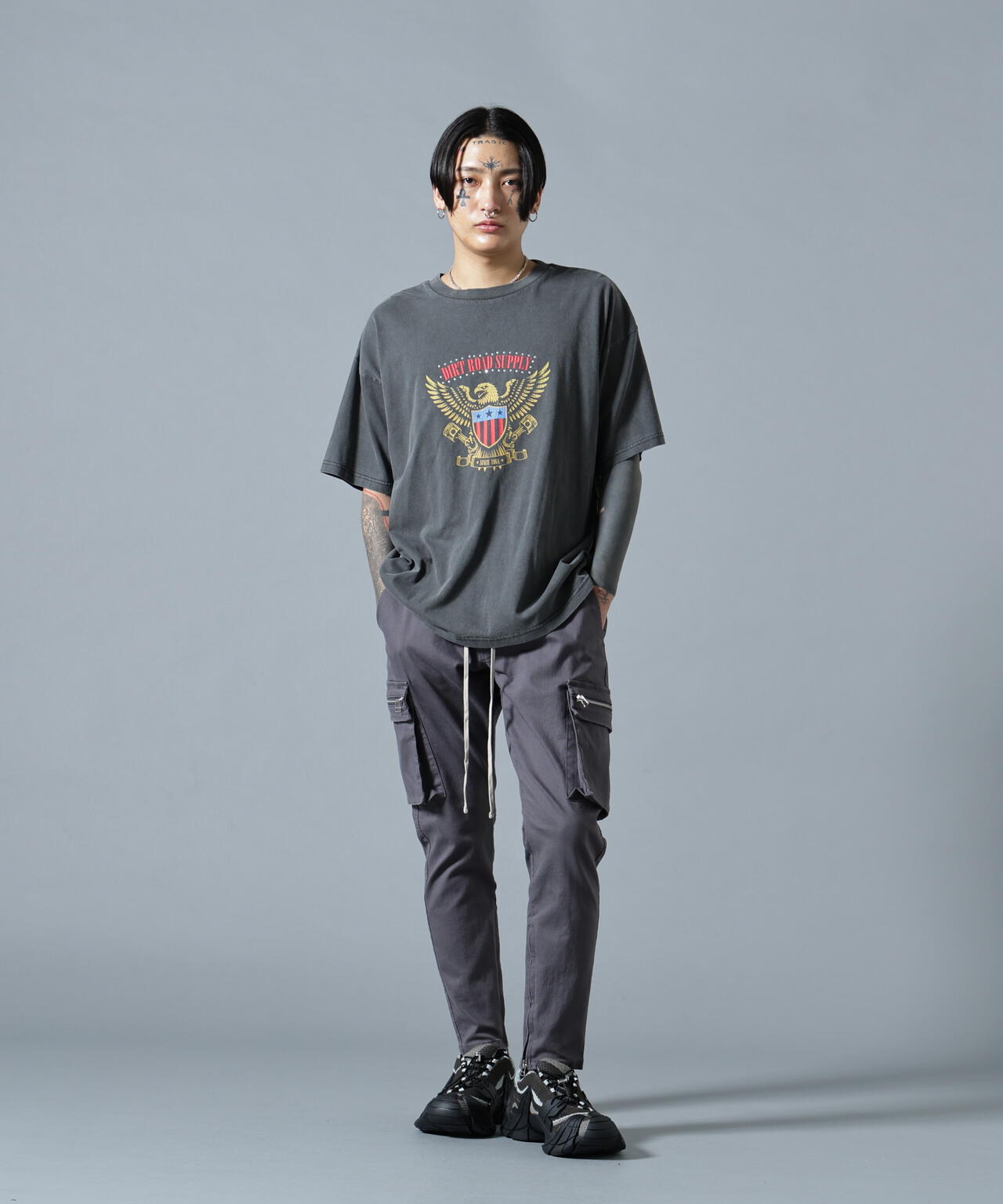WEB&DEPOT限定/DankeSchon/ダンケシェーン/STRETCH TWILL FLAP CARGO