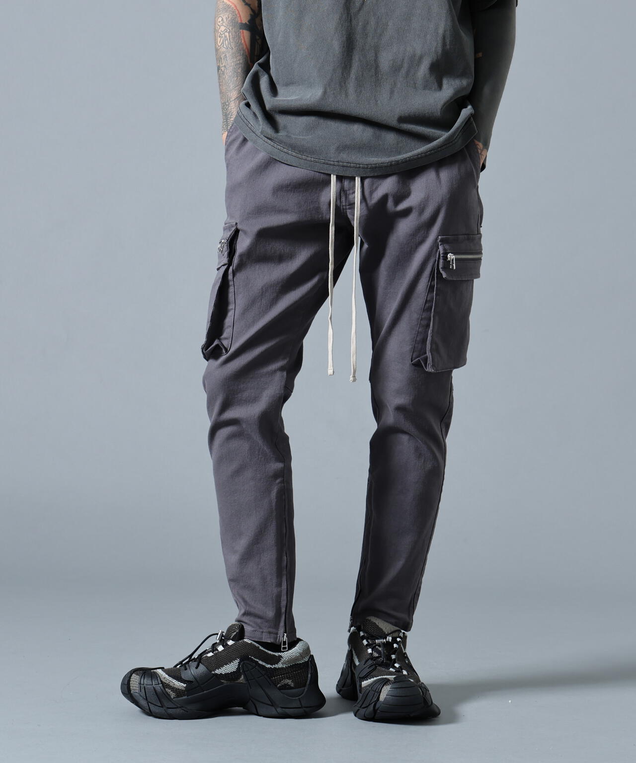 WEB&DEPOT限定/DankeSchon/ダンケシェーン/STRETCH TWILL FLAP CARGO