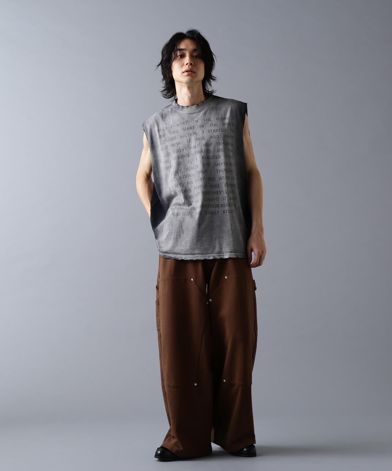 DankeSchon/ダンケシェーン/480HW SWEAT W-KNEE PAINTER PANTS