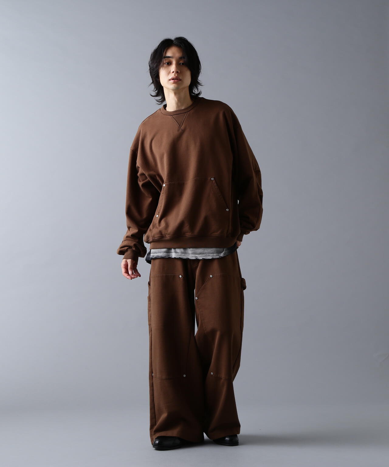 DankeSchon/ダンケシェーン/480HW SWEAT W-KNEE PAINTER PANTS