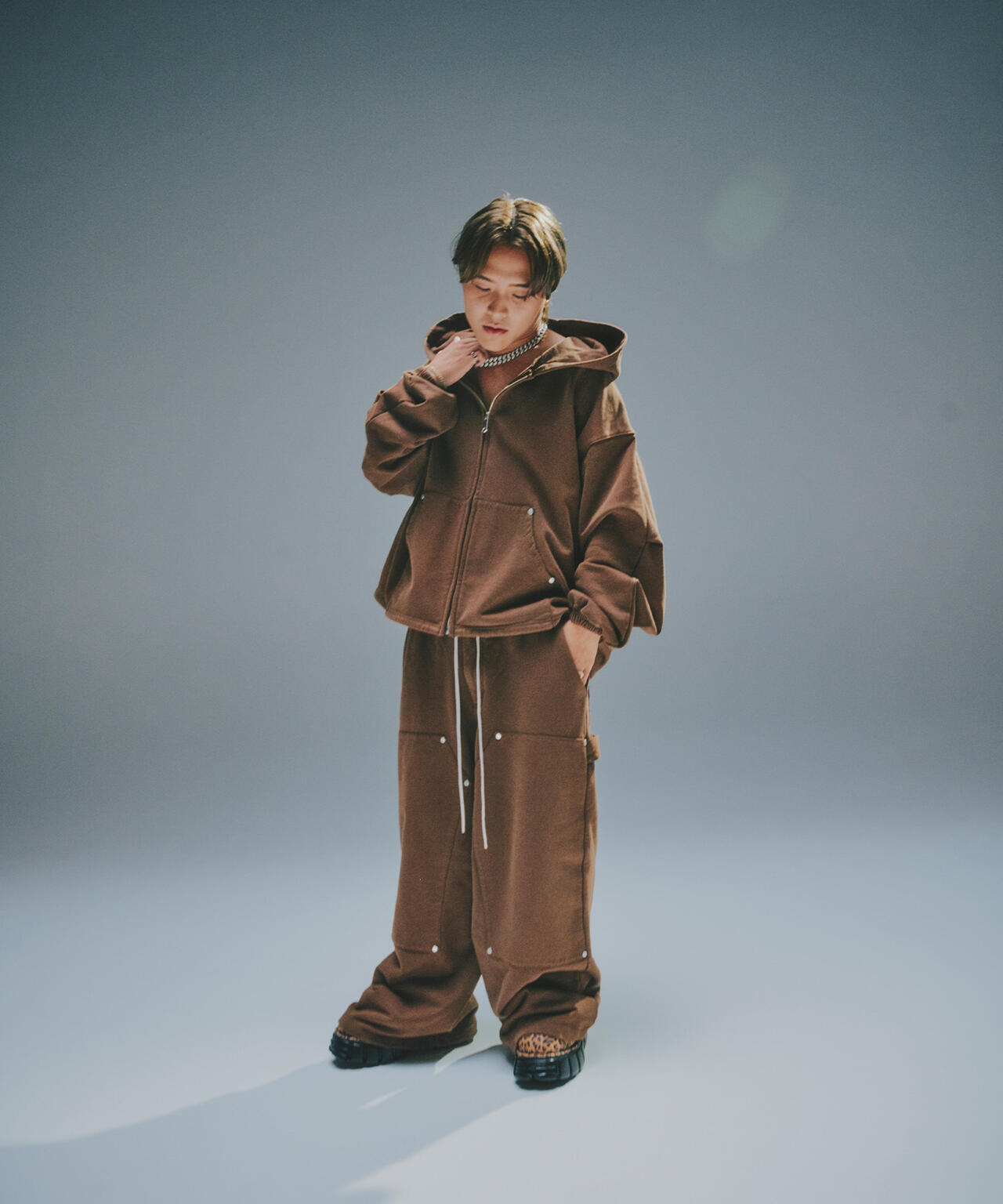 DankeSchon/ダンケシェーン/480HW SWEAT W-KNEE PAINTER PANTS