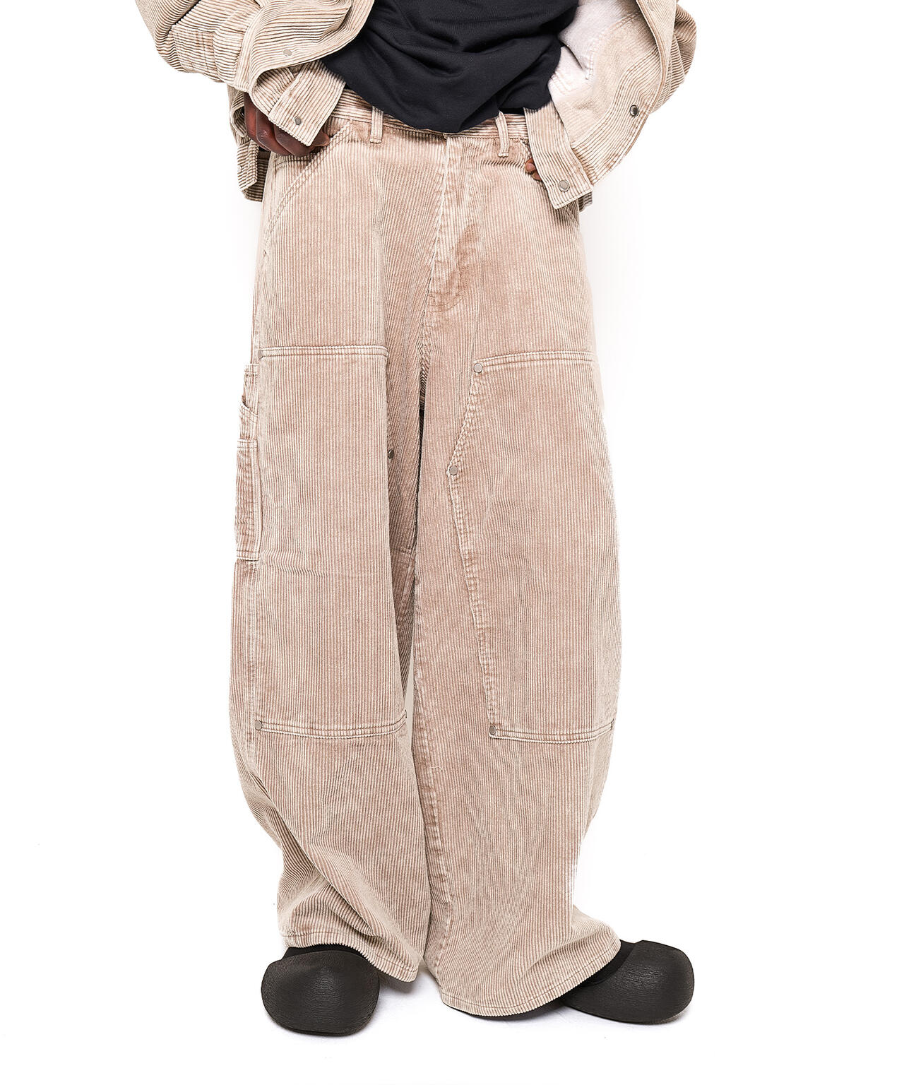 DankeSchon/ダンケシェーン/8WELL COURDUROY CHEMICAL W-KNEE PANTS