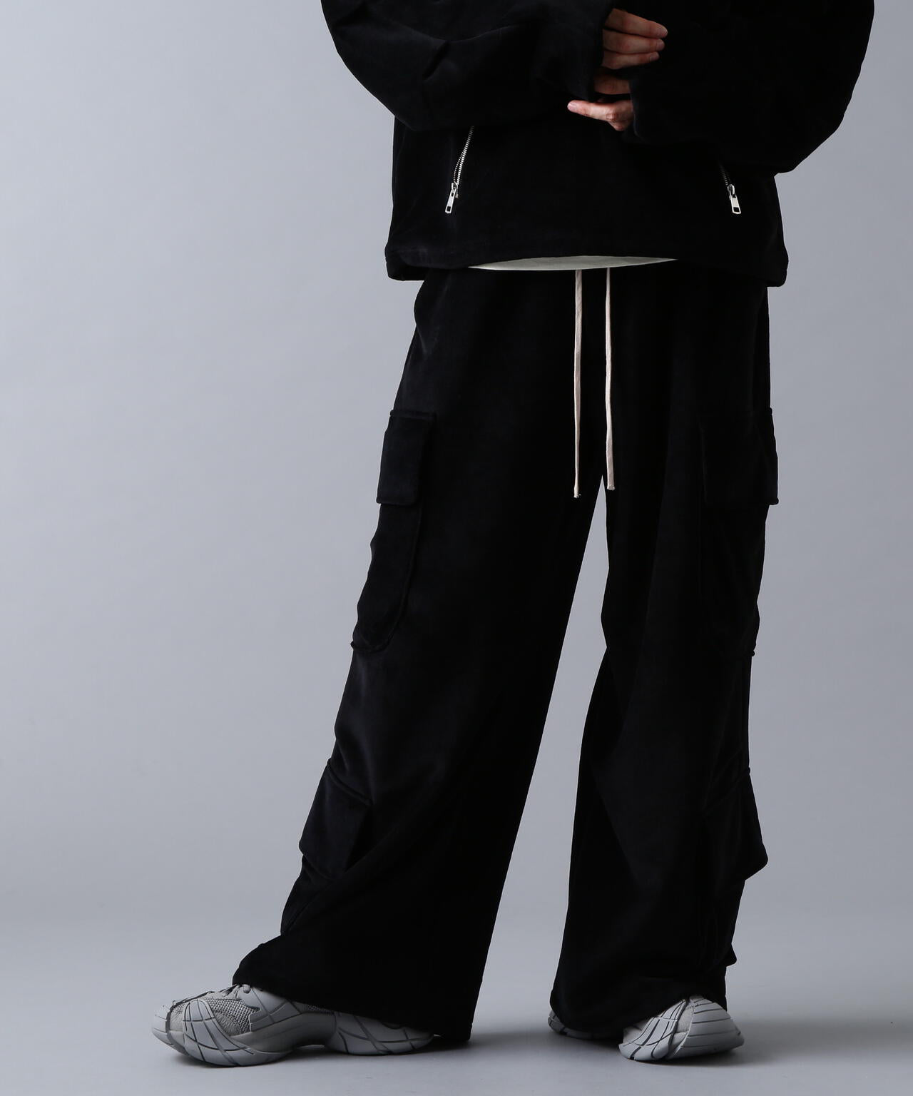 DankeSchon/ダンケシェーン/WFACE VELOUR FLARE CARGO PANTS | L.H.P