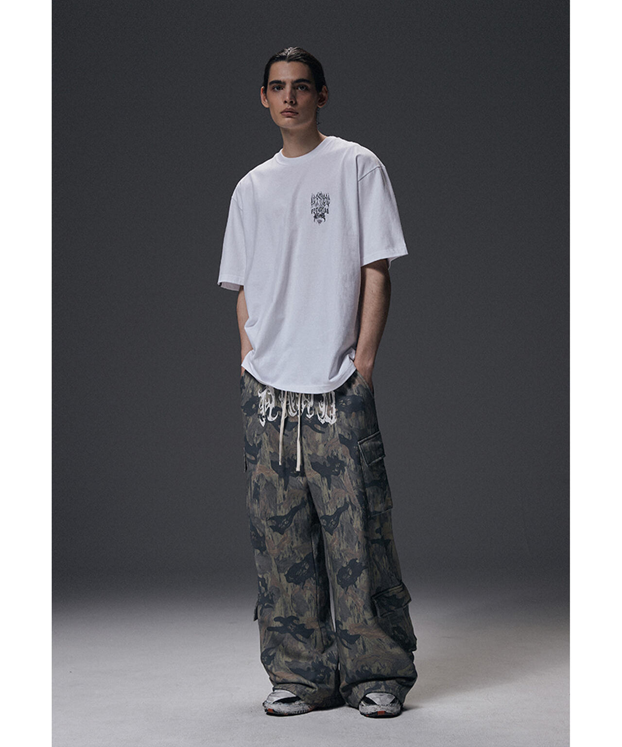 NOT4NERD/ノットフォーナード/CAMO MULTI CARGO SWEAT PANTS