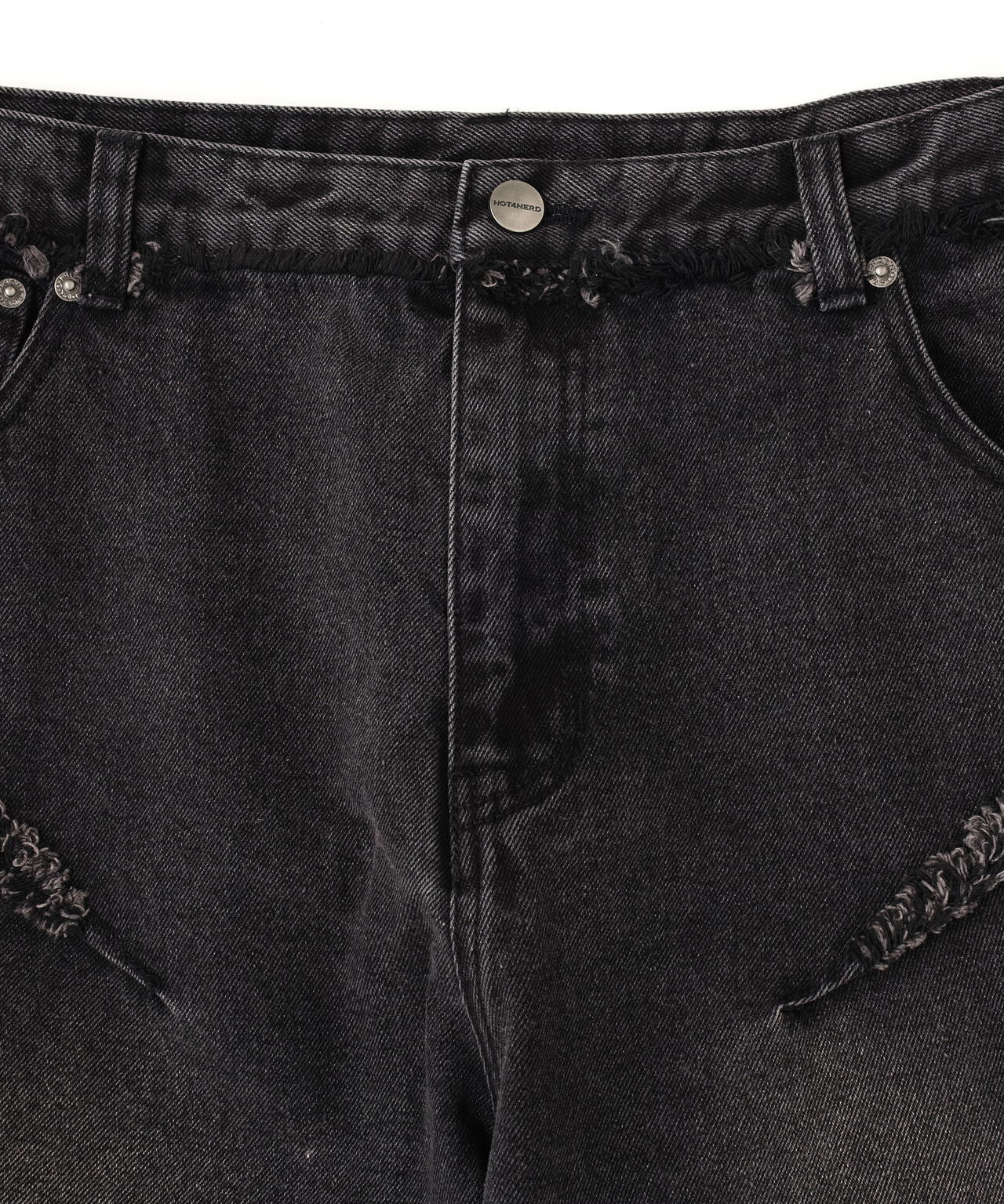 NOT4NERD/ノットフォーナード/CUT OFF CURVED DENIM PANTS