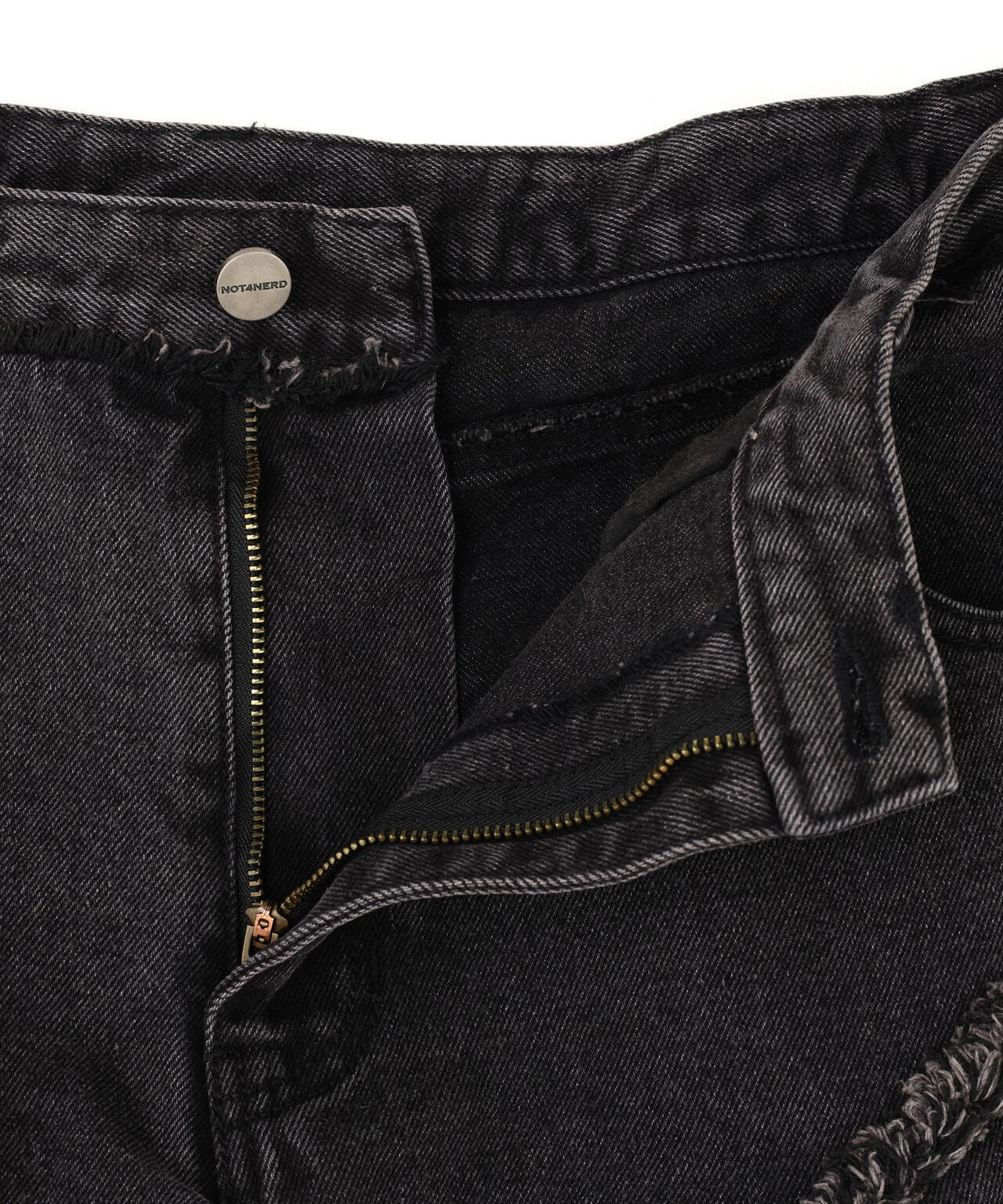 NOT4NERD/ノットフォーナード/CUT OFF CURVED DENIM PANTS