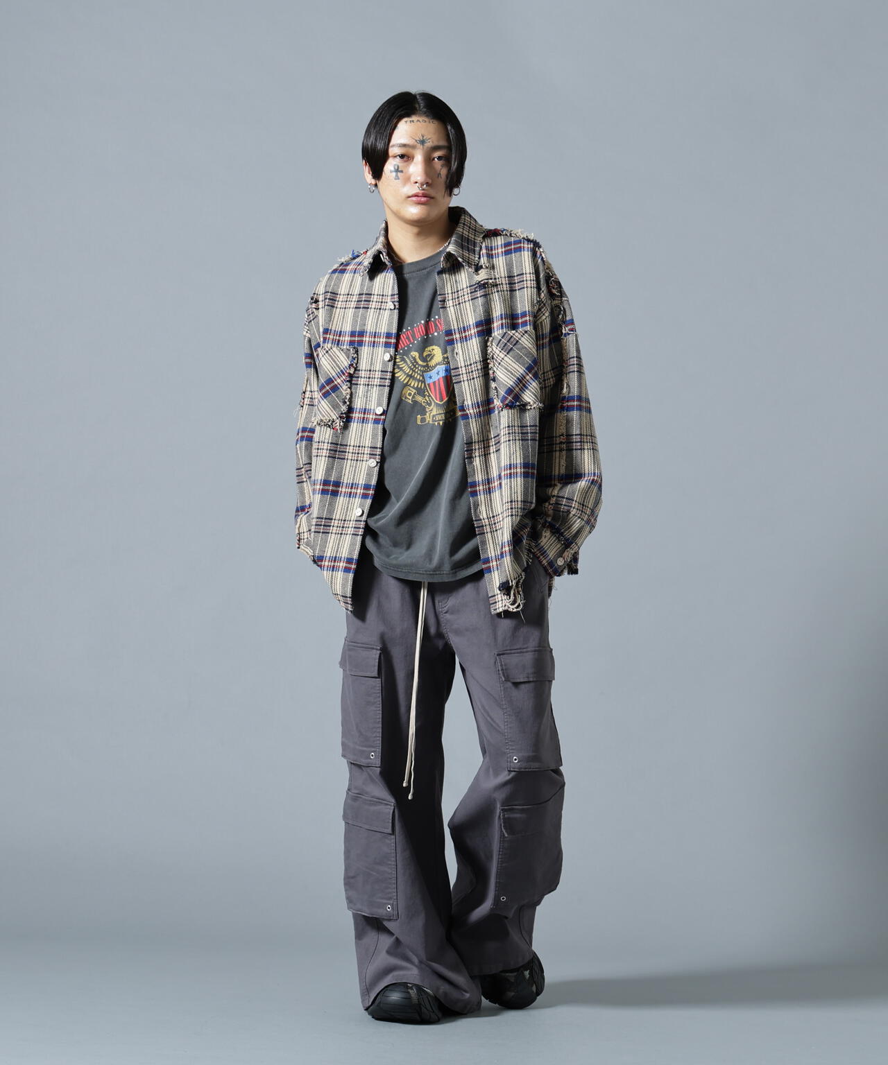 WEB&DEPOT限定】DankeSchon/ダンケシェーン/ST TWILL FLARE CARGO